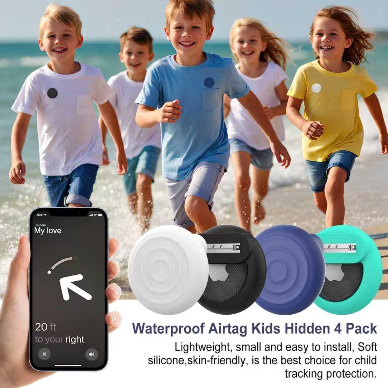 Fundas de Clip de Metal Natyos para Airtag - Paquete de 4