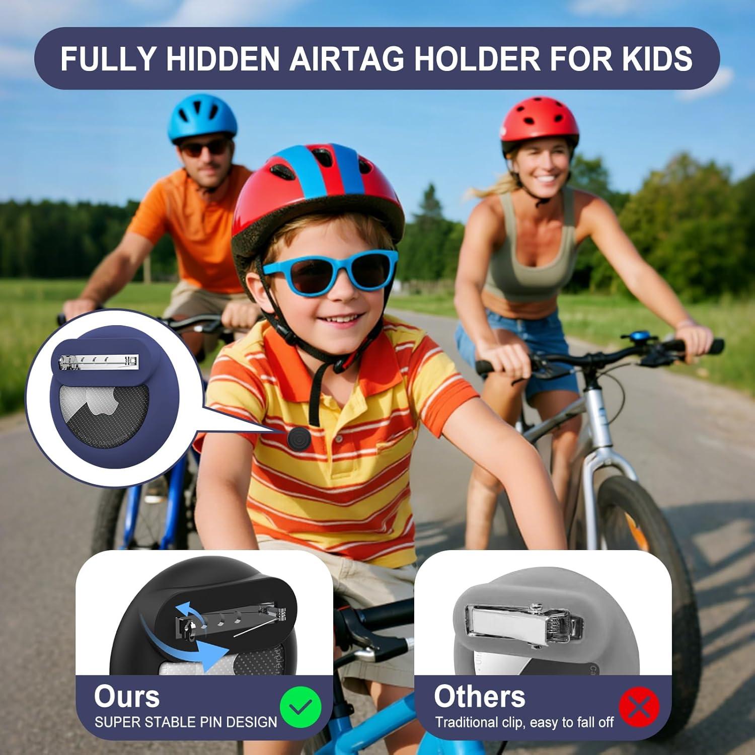 Fundas de Clip de Metal Natyos para Airtag - Paquete de 4