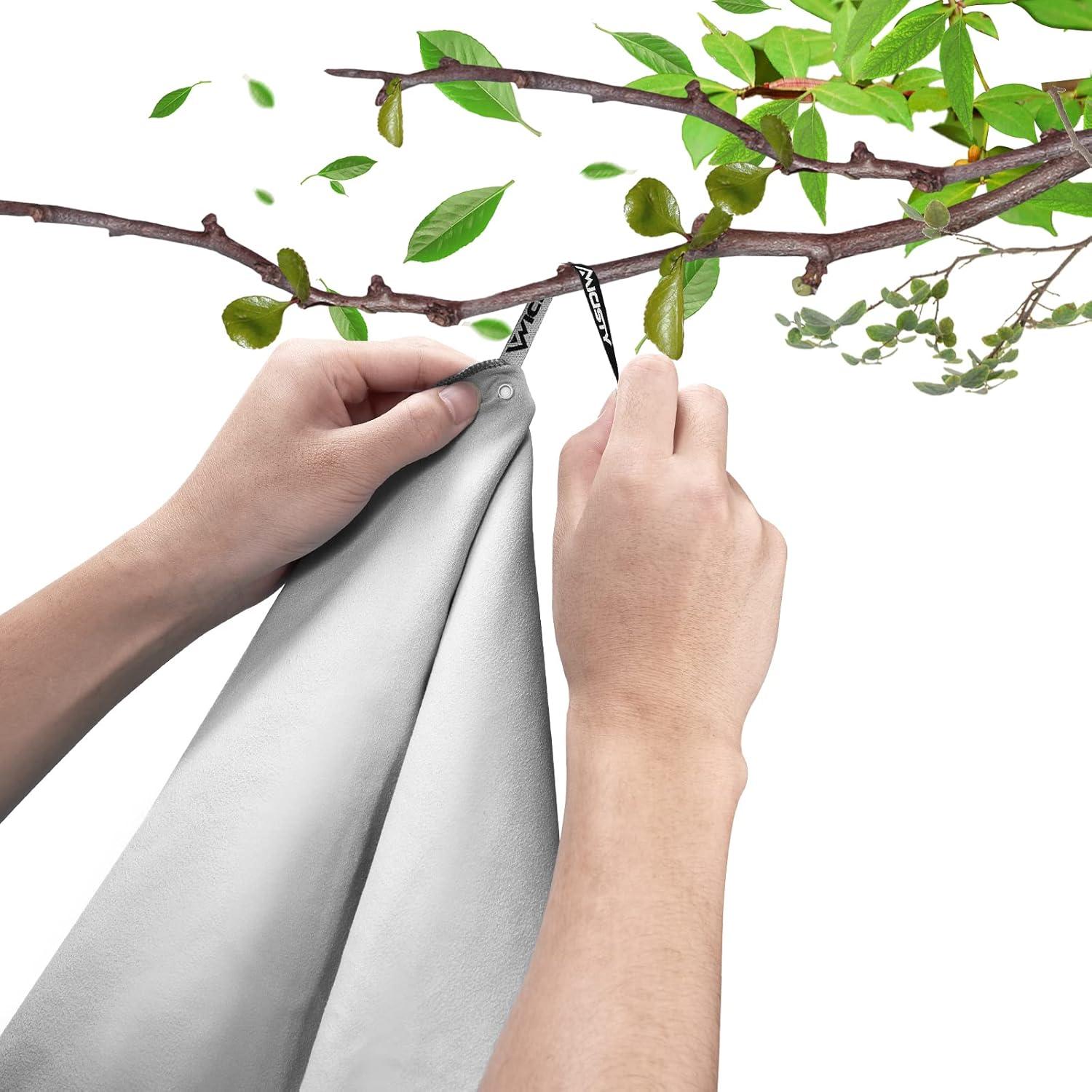 Toalla de Playa Microfibra Micisty L 76x152 cm Gris Secado Rápido