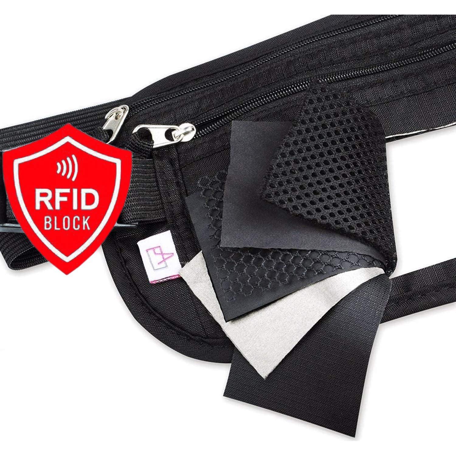 Cinturón de Dinero AIKELIDA con Bloqueo RFID - Portapasaportes