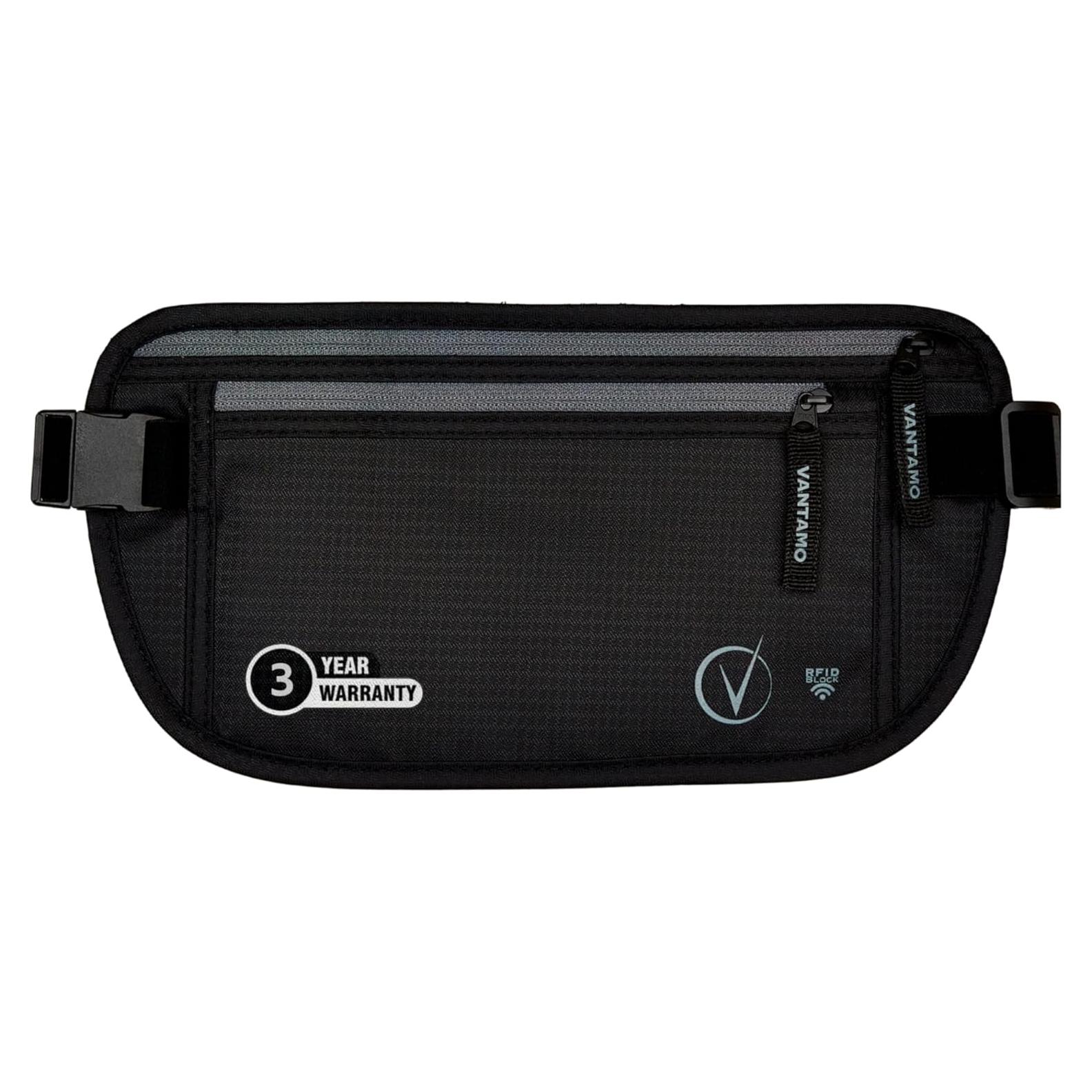 Cinturón de Dinero Oculto Vantamo RFID Ultra Delgado