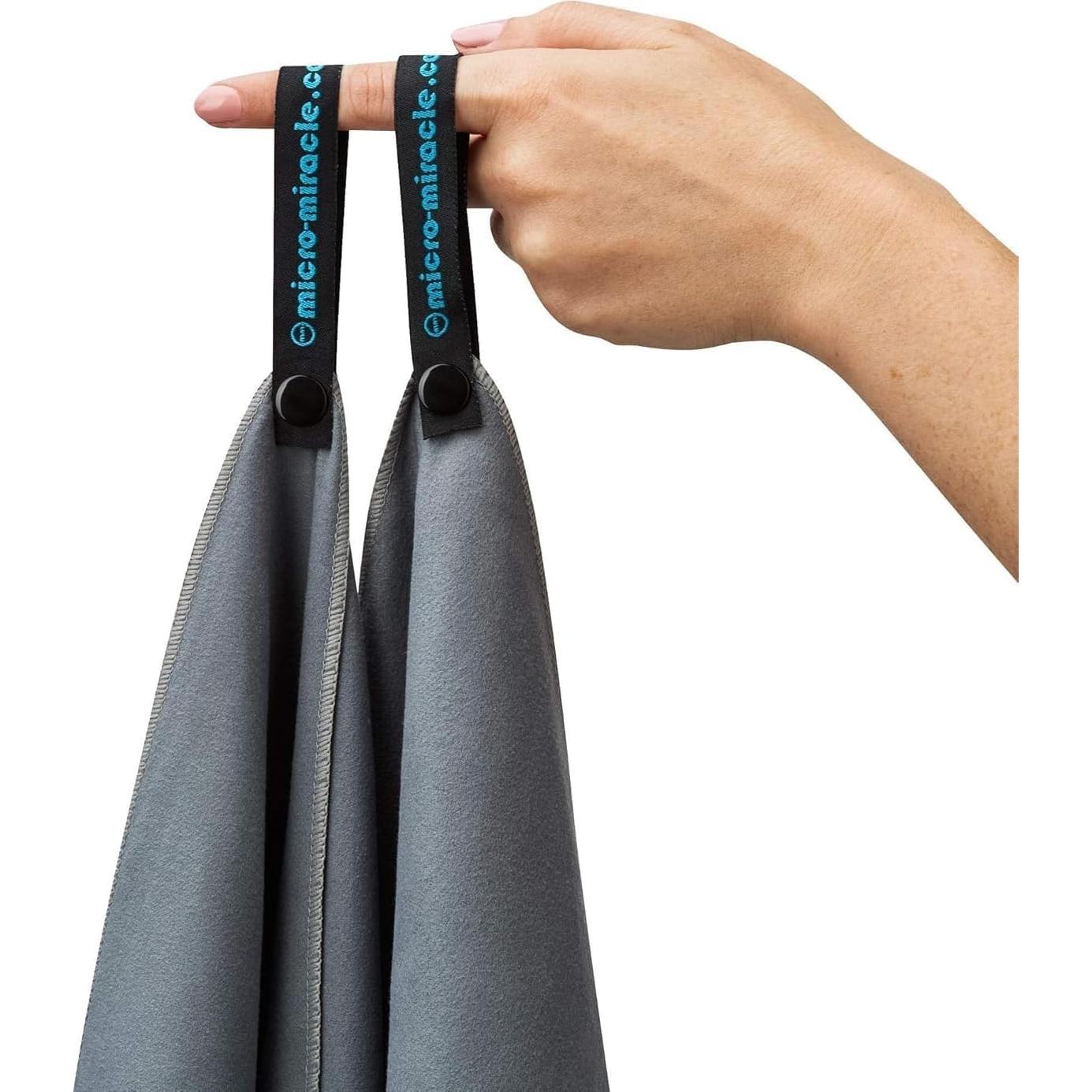 Toalla de Viaje Microfibra XXL - 2 Unidades Gris Carbón