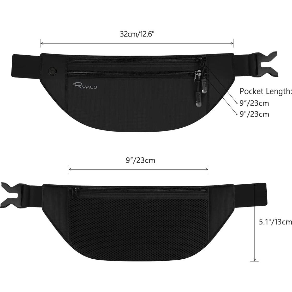 Cinturón de Dinero RYACO Unisex con Bloqueo RFID Impermeable