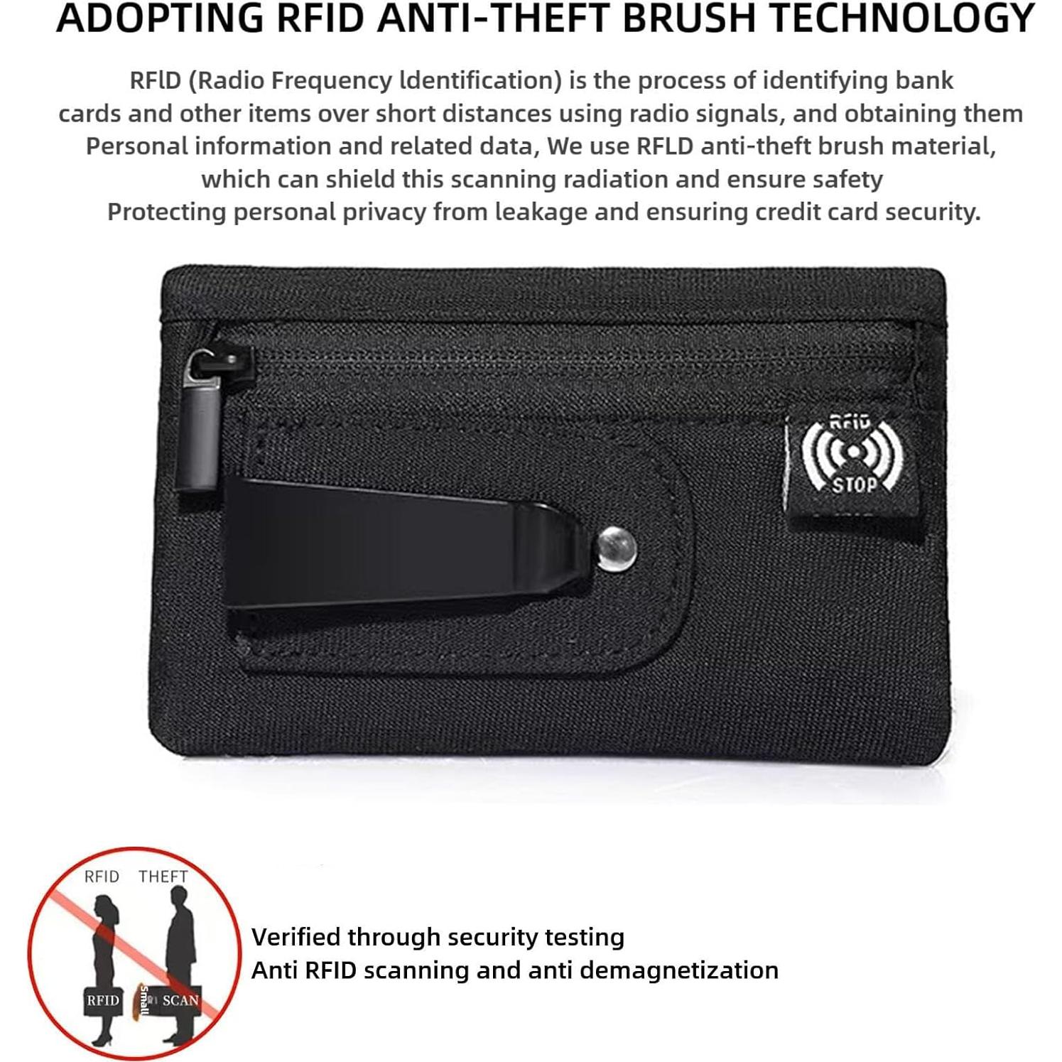 Cinturón de Dinero Oculto KYjiuliu con Clip RFID - Negro