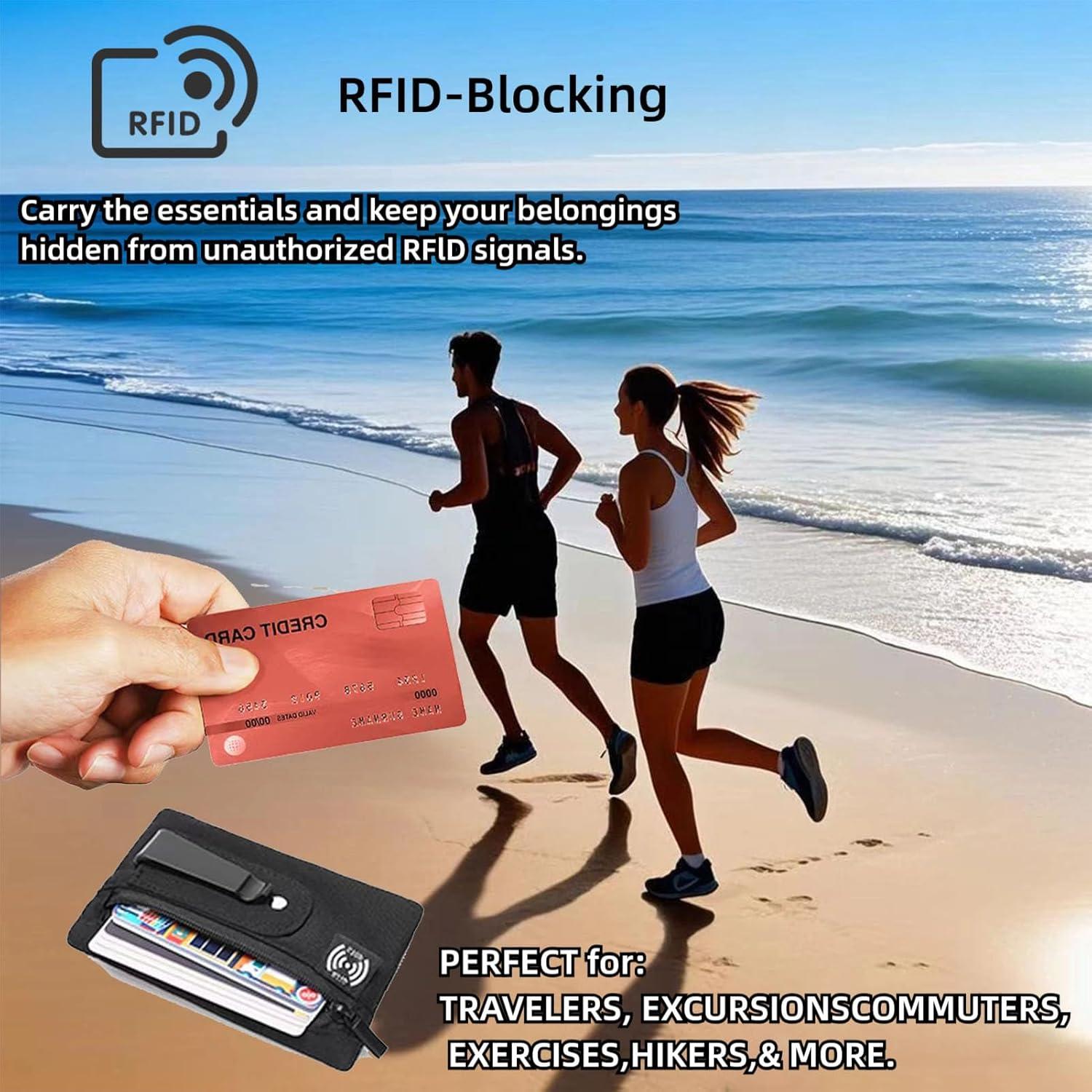 Cinturón de Dinero Oculto KYjiuliu con Clip RFID - Negro