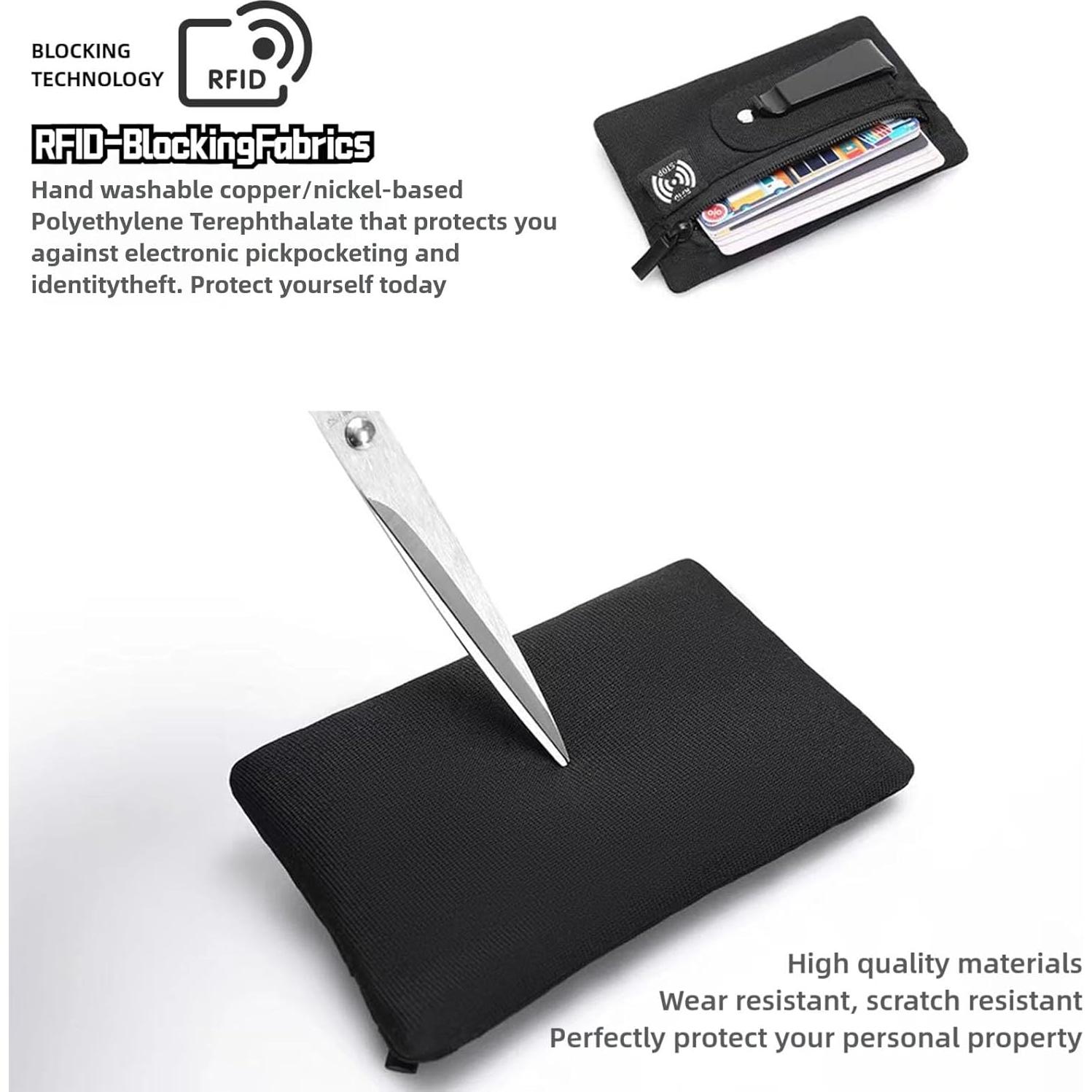 Cinturón de Dinero Oculto KYjiuliu con Clip RFID - Negro