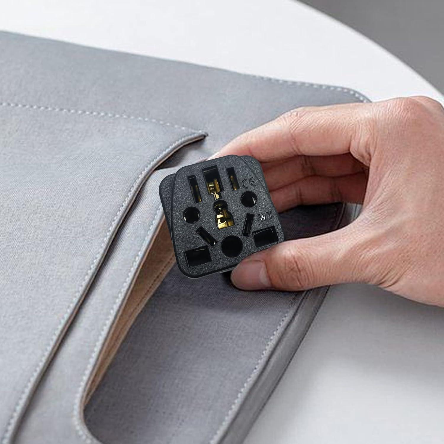 Adaptador de Enchufe de Viaje Universal XGJUCE Tipo B 2 Pcs