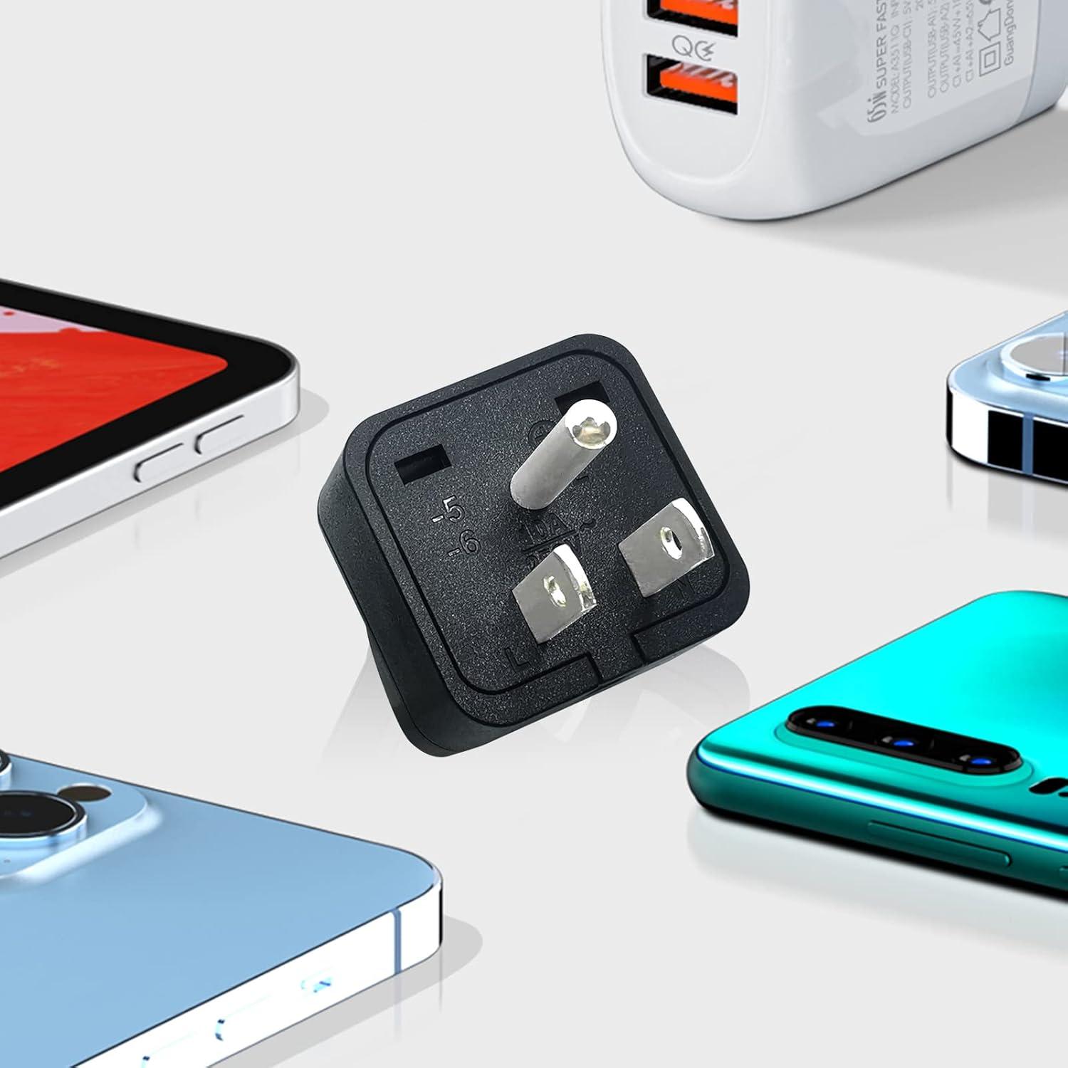 Adaptador de Enchufe de Viaje Universal XGJUCE Tipo B 2 Pcs