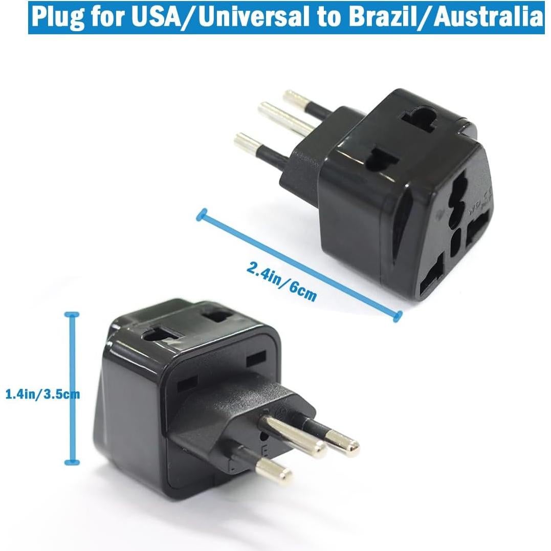 Adaptador de viaje YIHUA 2 en 1 para Argentina y Uruguay