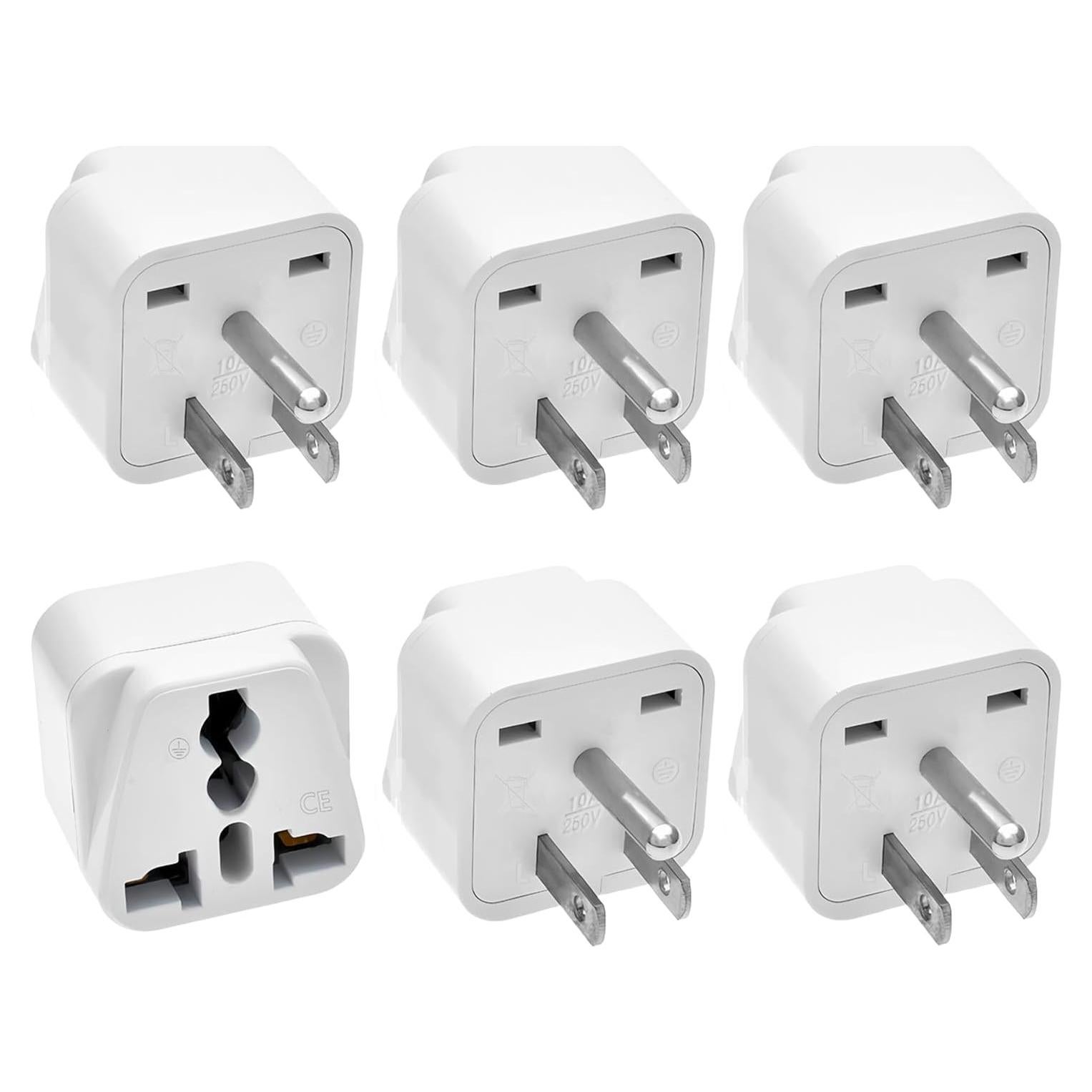 Adaptador Universal de Viaje ZwwYvv - 6 Piezas, Blanco
