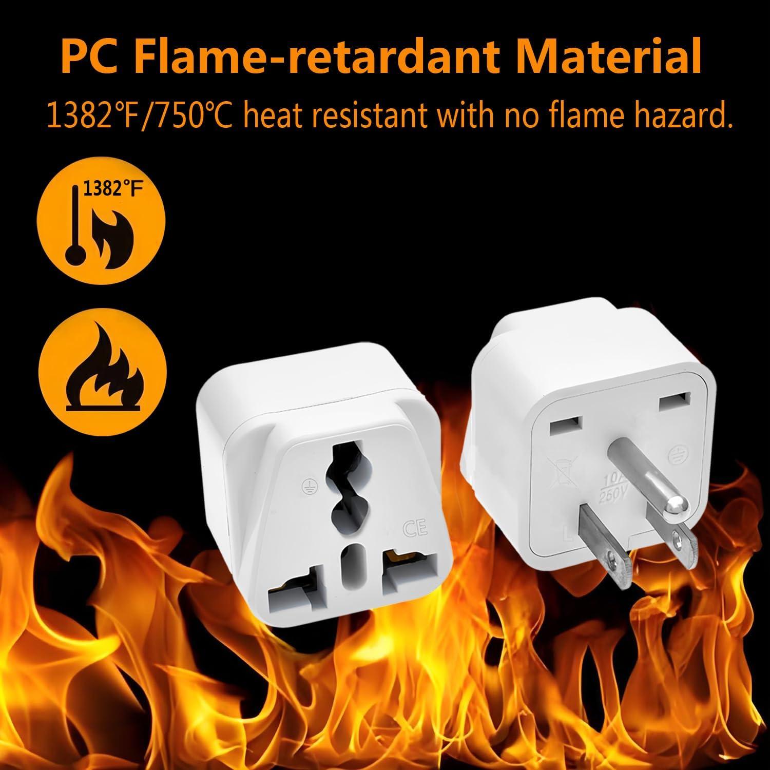 Adaptador Universal de Viaje ZwwYvv - 6 Piezas, Blanco