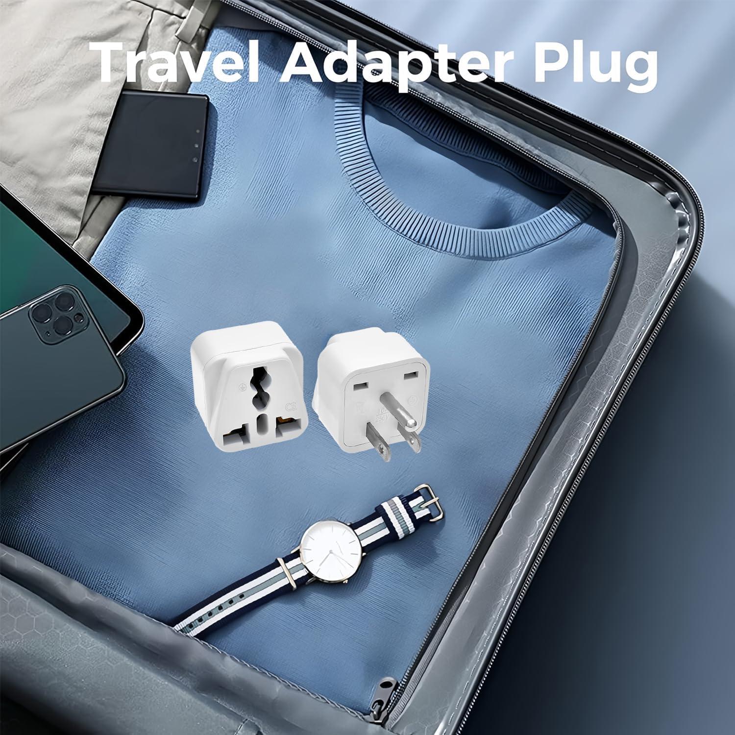 Adaptador Universal de Viaje ZwwYvv - 6 Piezas, Blanco