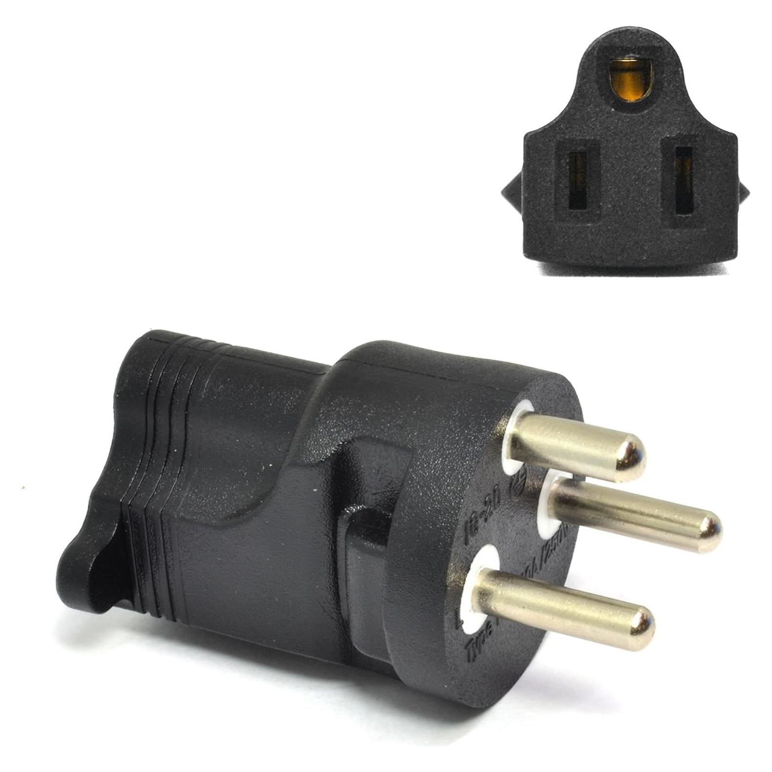 Adaptador de Enchufe de Viaje Ceptics Tipo K Dinamarca 10A 250V