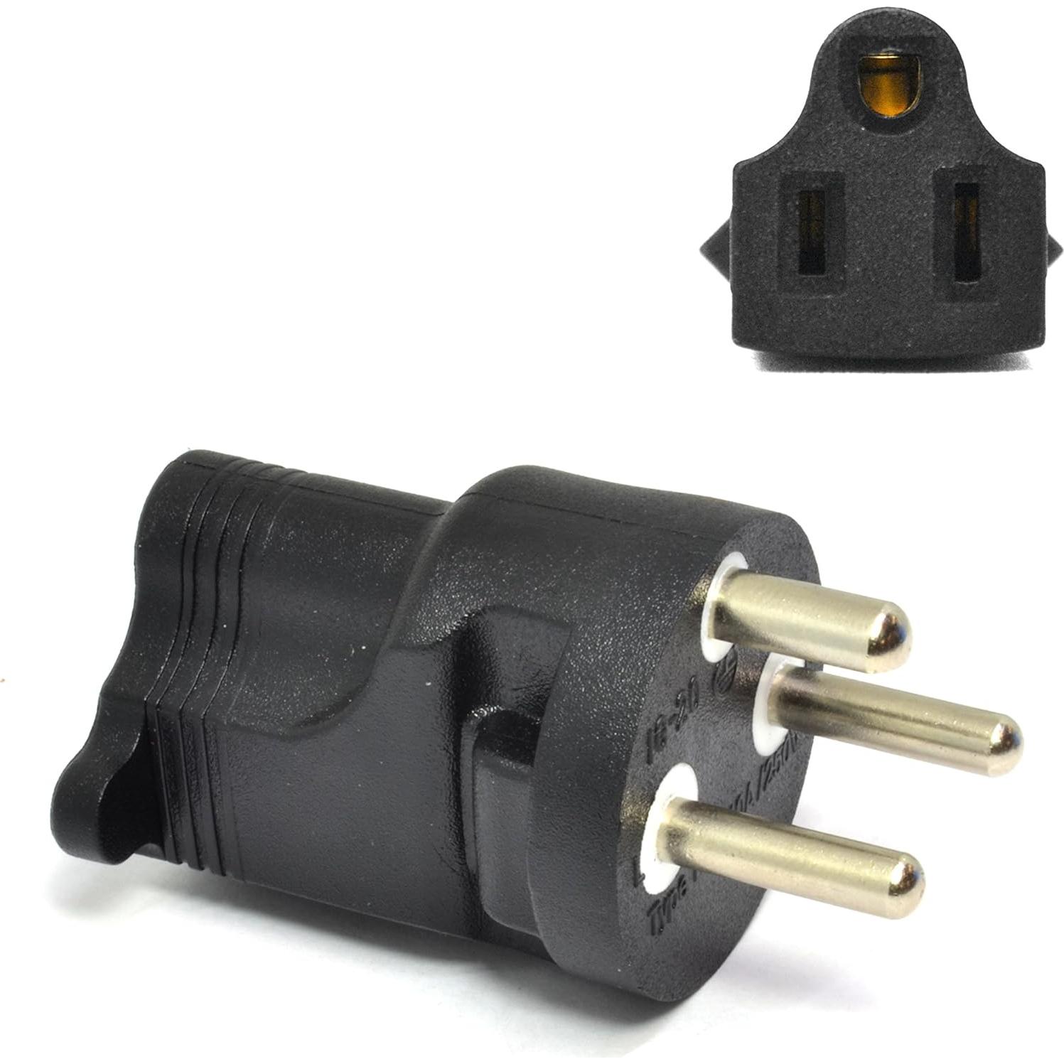 Adaptador de Enchufe de Viaje Ceptics Tipo K Dinamarca 10A 250V
