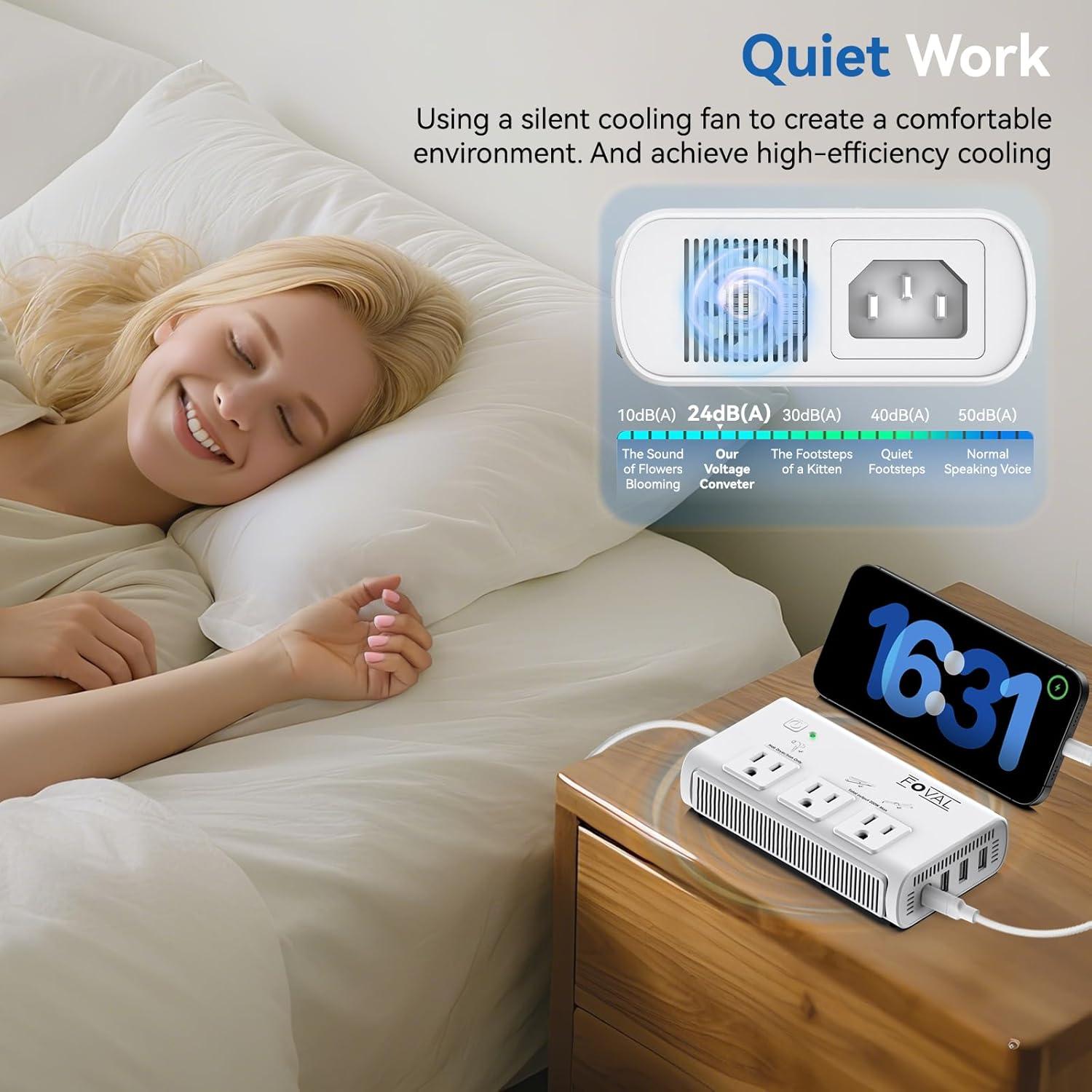 Convertidor de Voltaje FOVAL 2000W 220V a 110V con 4 USB