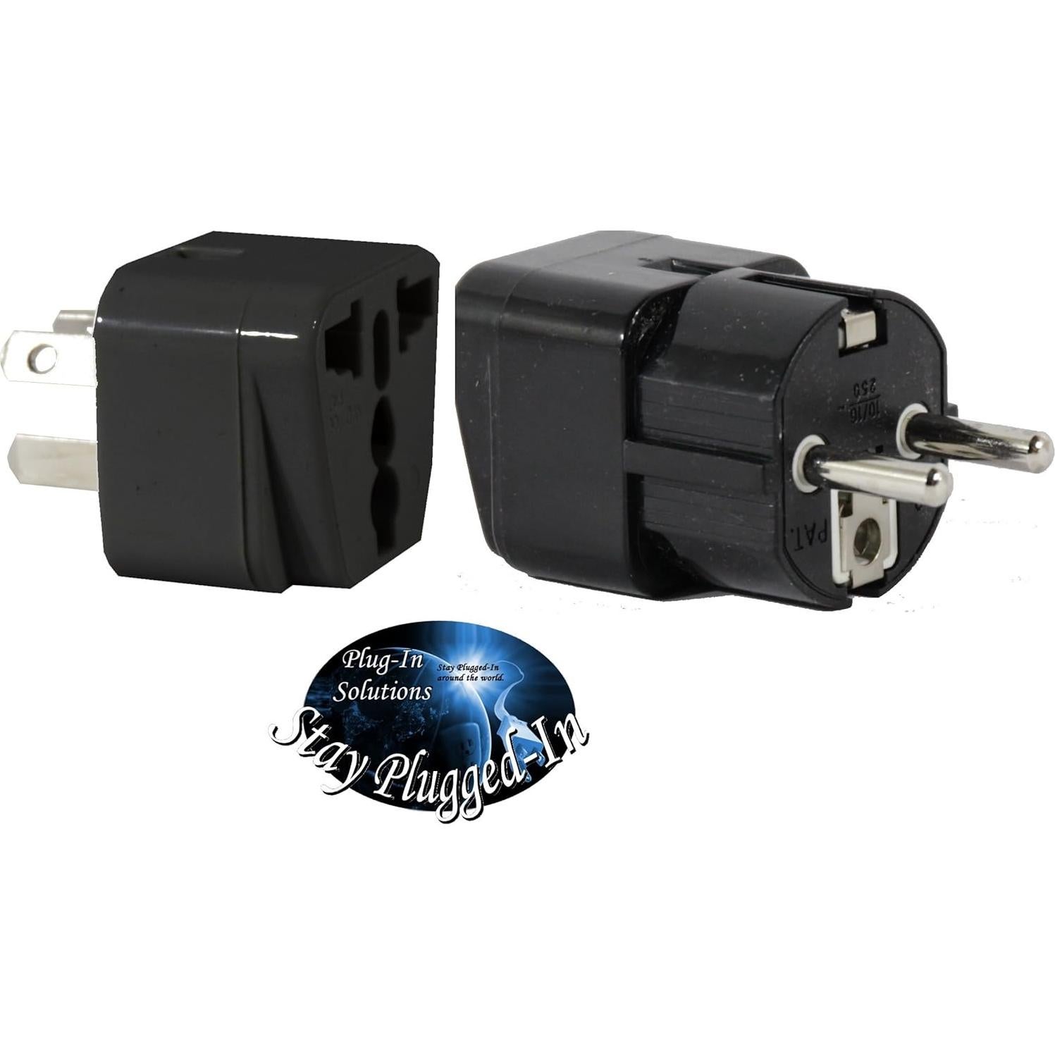 Adaptador de Viaje Universal Plug In Solutions Tipo E e I - 2 Piezas
