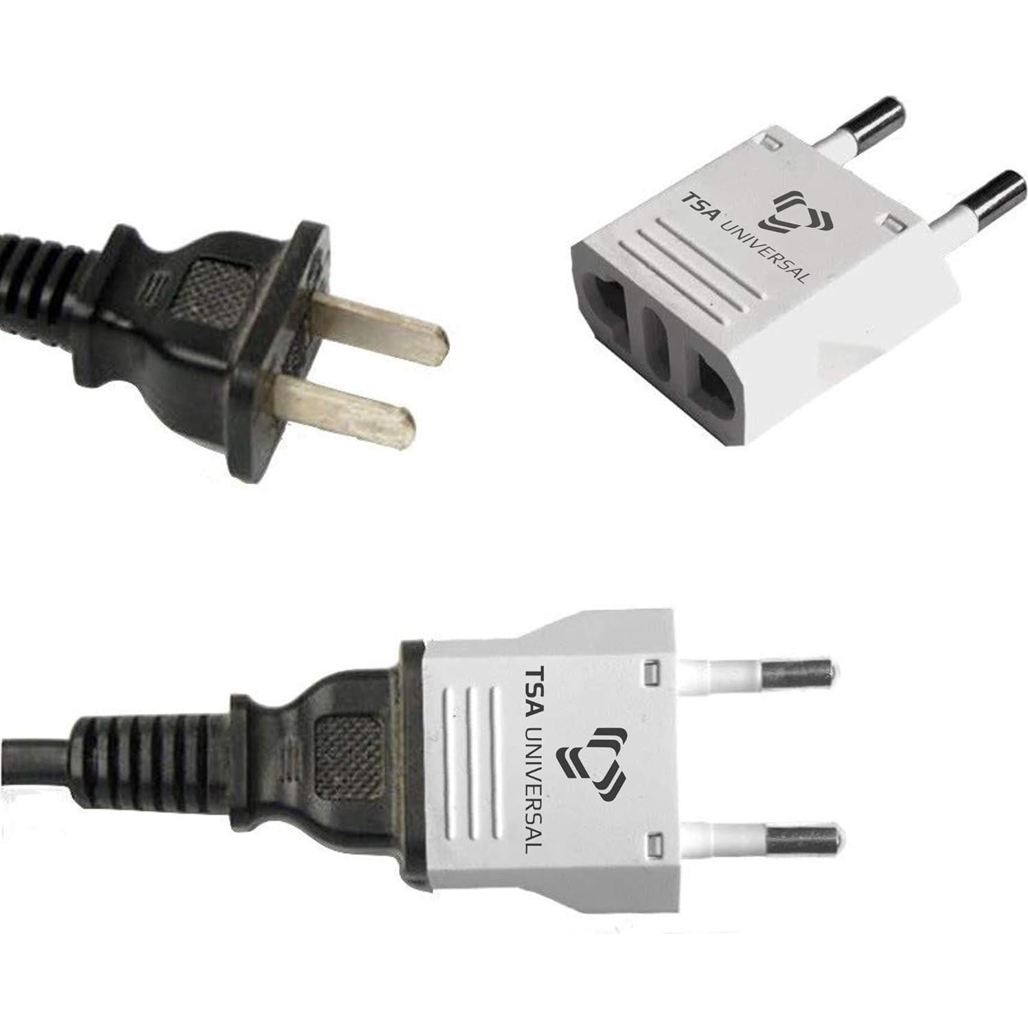 Adaptador de viaje TSA Universal 2-Pack para Islandia Blanco