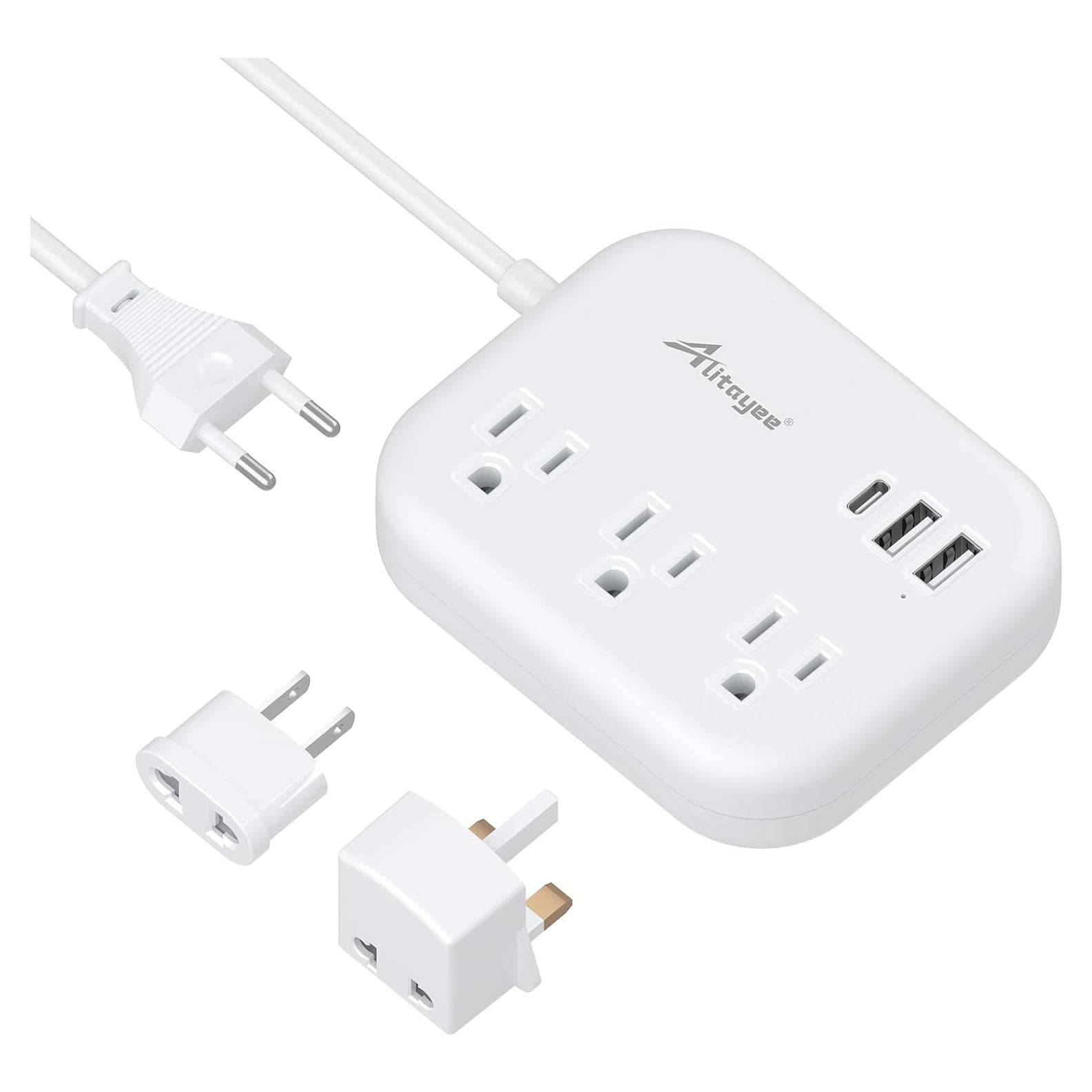 Adaptador de Enchufe Universal Alitayee 15W 3 Salidas USB 3FT