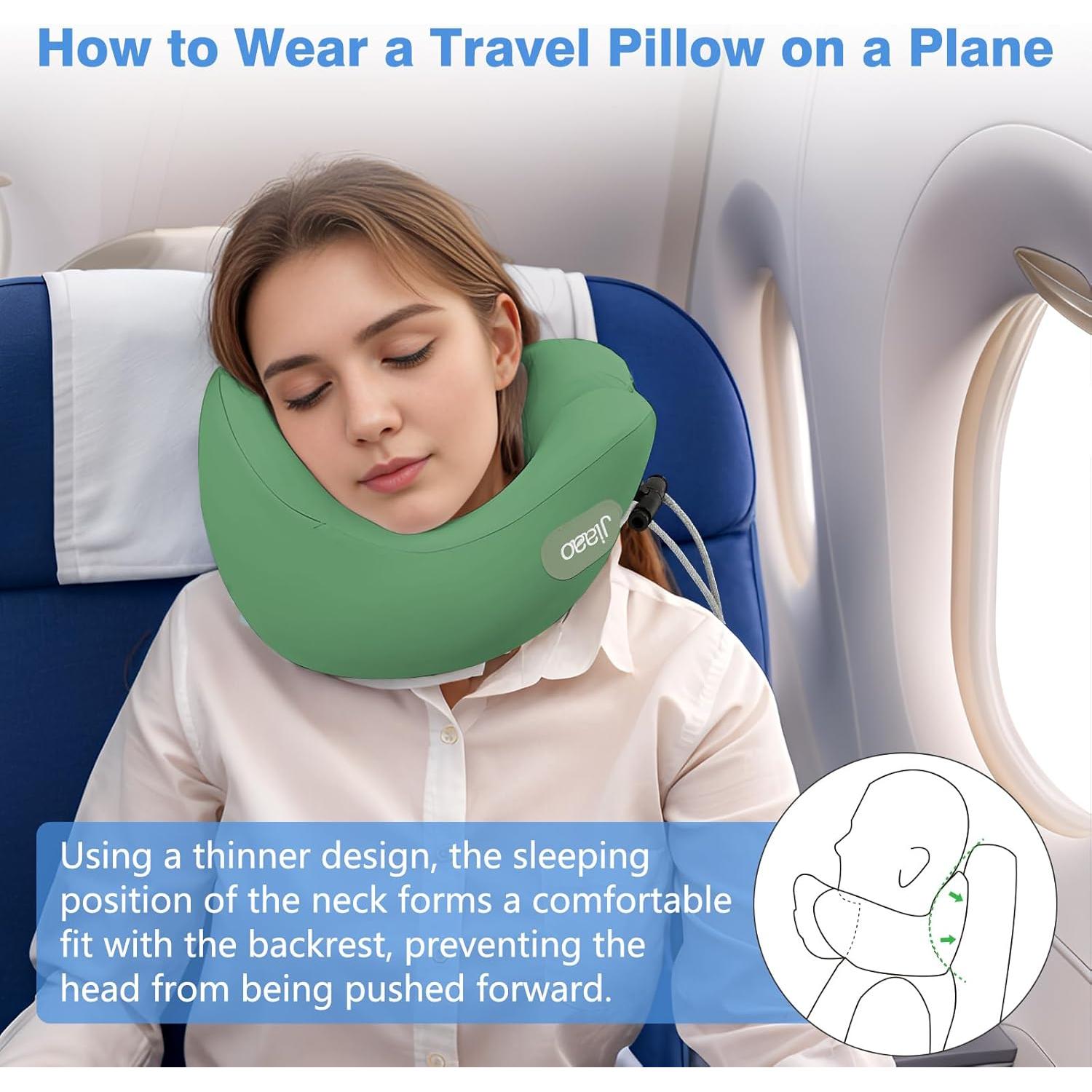 Almohada de Cuello de Viaje Jiaao KSNP0025 Espuma Viscoelástica