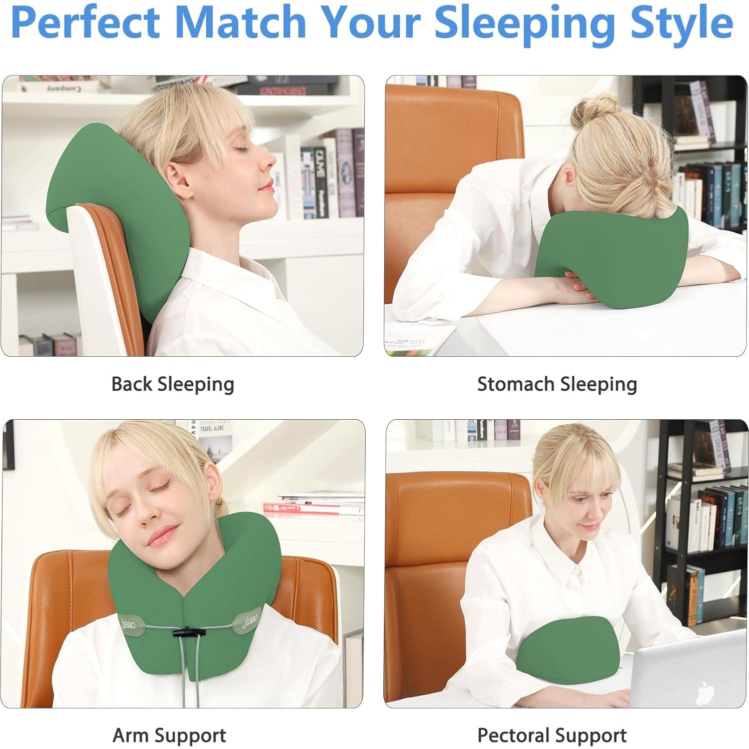 Almohada de Cuello de Viaje Jiaao KSNP0025 Espuma Viscoelástica