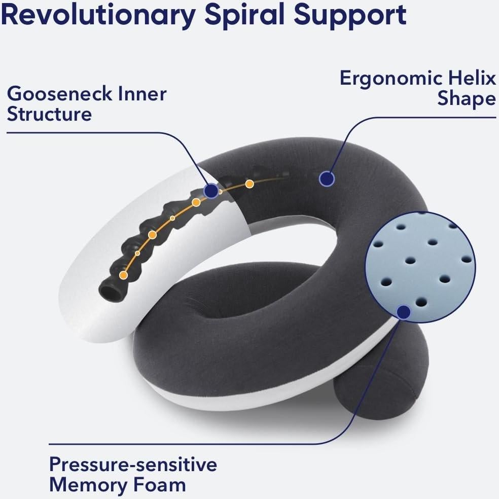 Almohada de Cuello Vesta P222 Espuma con Memoria Gris Espacial