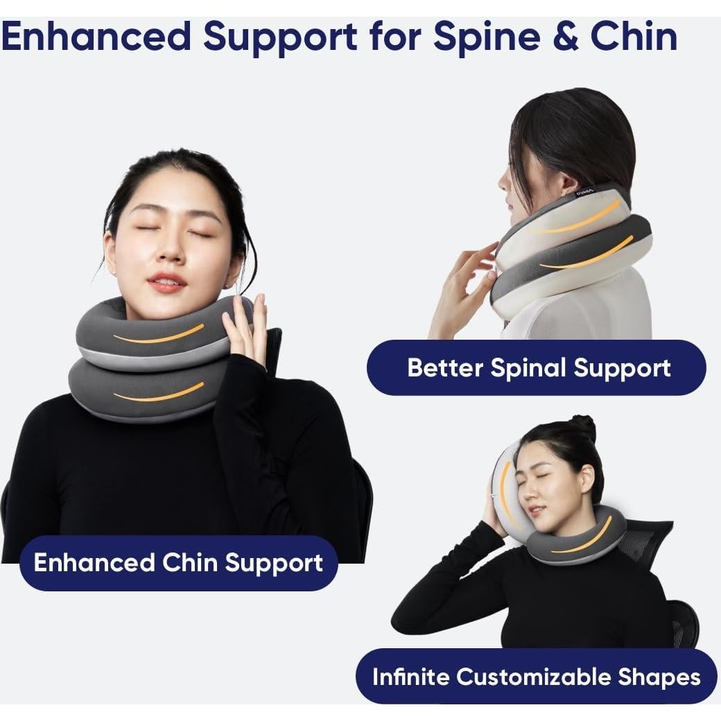 Almohada de Cuello Vesta P222 Espuma con Memoria Gris Espacial