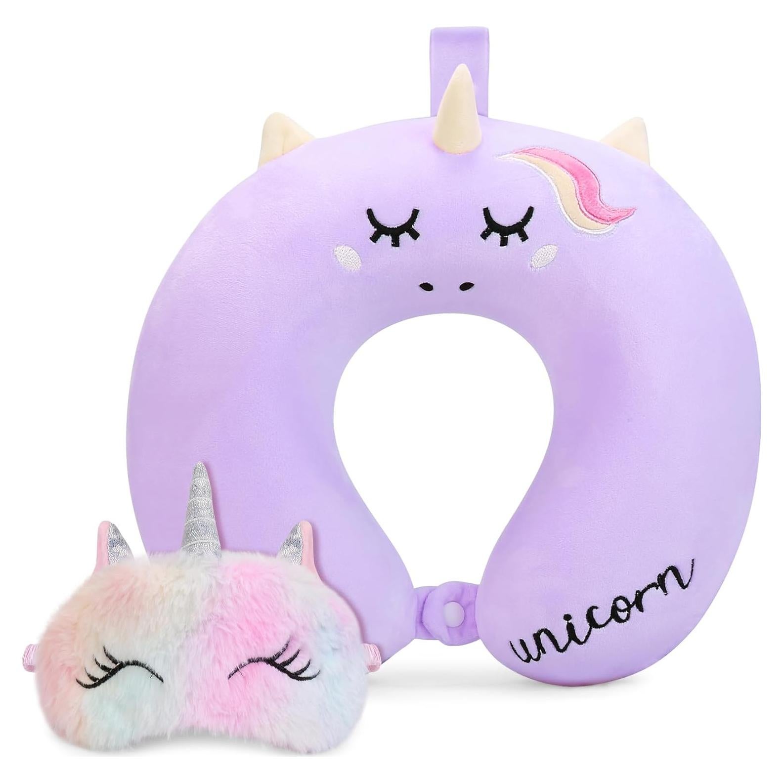 Almohada de Cuello de Espuma de Memoria OBloved Unicornio