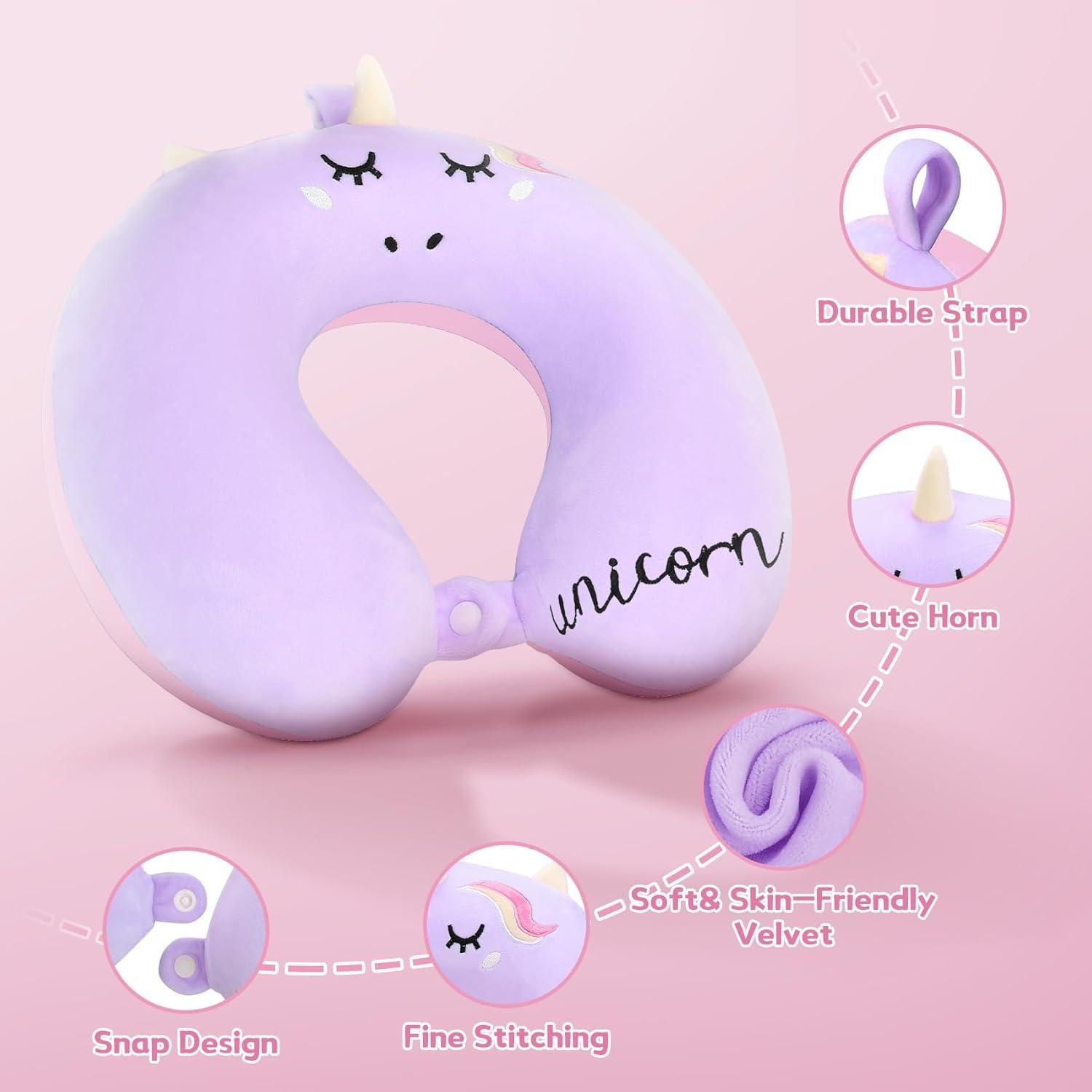 Almohada de Cuello de Espuma de Memoria OBloved Unicornio