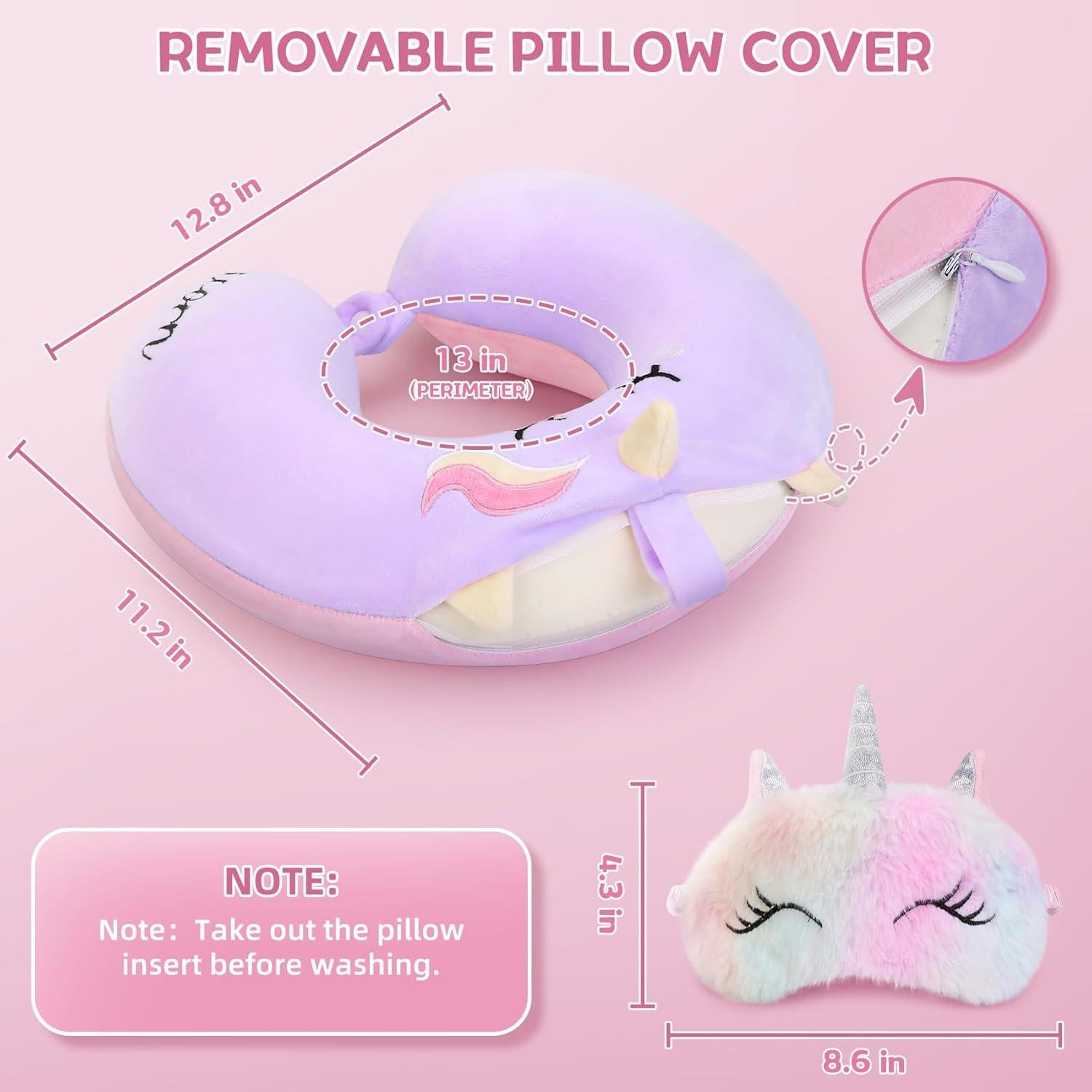 Almohada de Cuello de Espuma de Memoria OBloved Unicornio