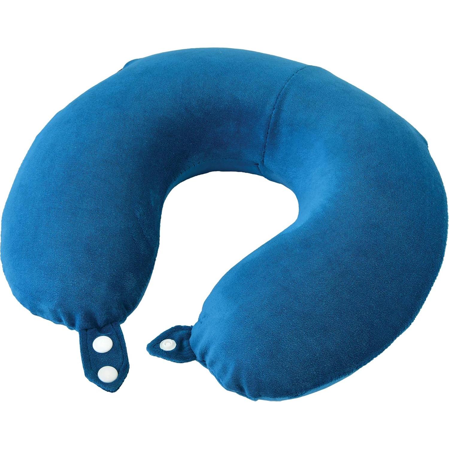 Almohada de Viaje NOVA Espuma Viscoelástica Azul Océano