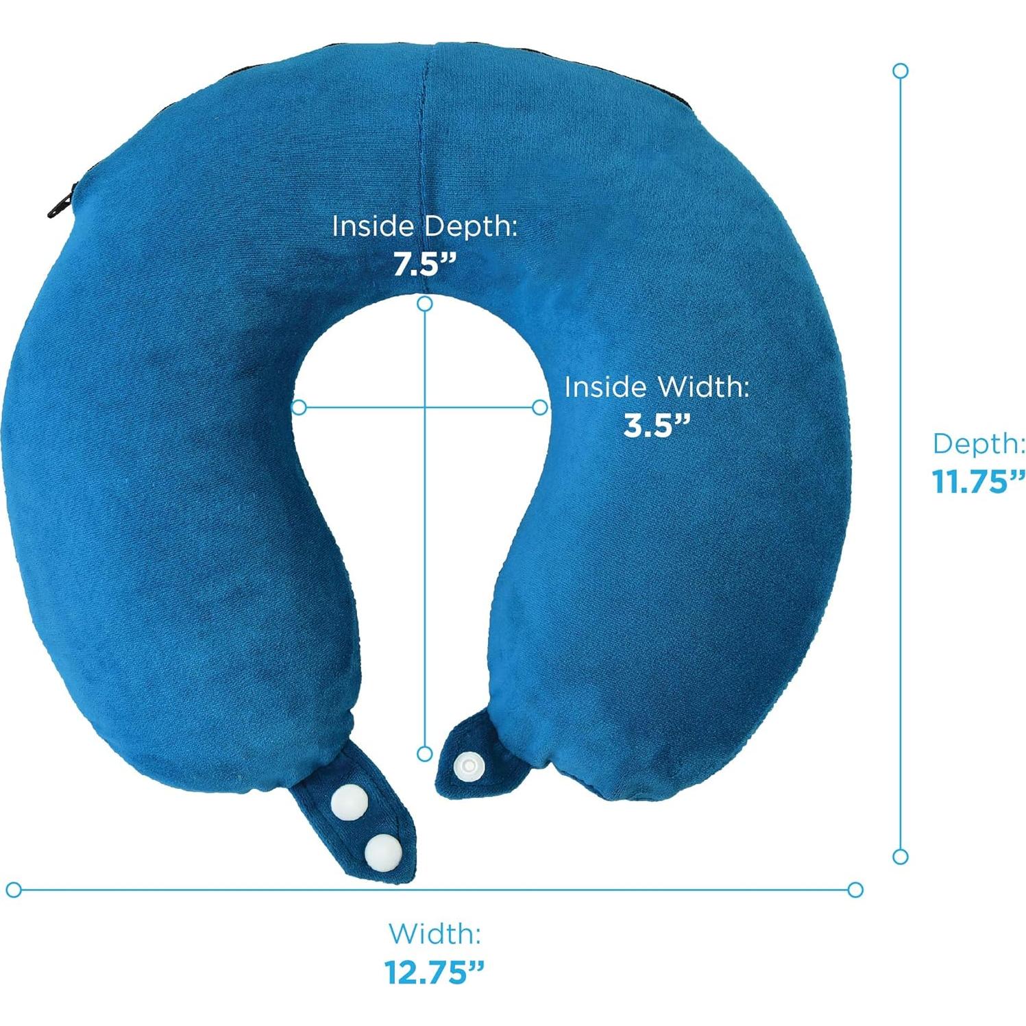 Almohada de Viaje NOVA Espuma Viscoelástica Azul Océano
