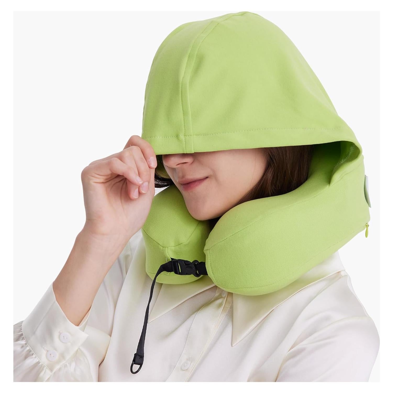 Almohada de Viaje con Capucha ALLINCOZY - Espuma de Memoria