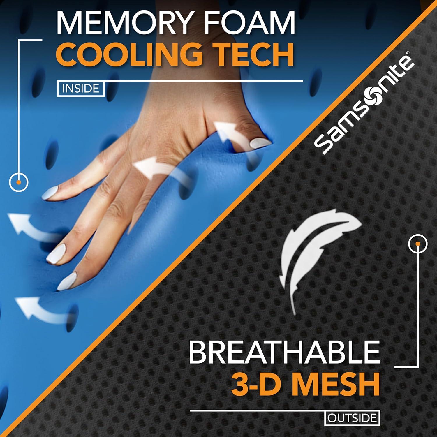 Almohada Ergonómica para el Cuello Samsonite SA6441 - Espuma de Memoria Refrigerante