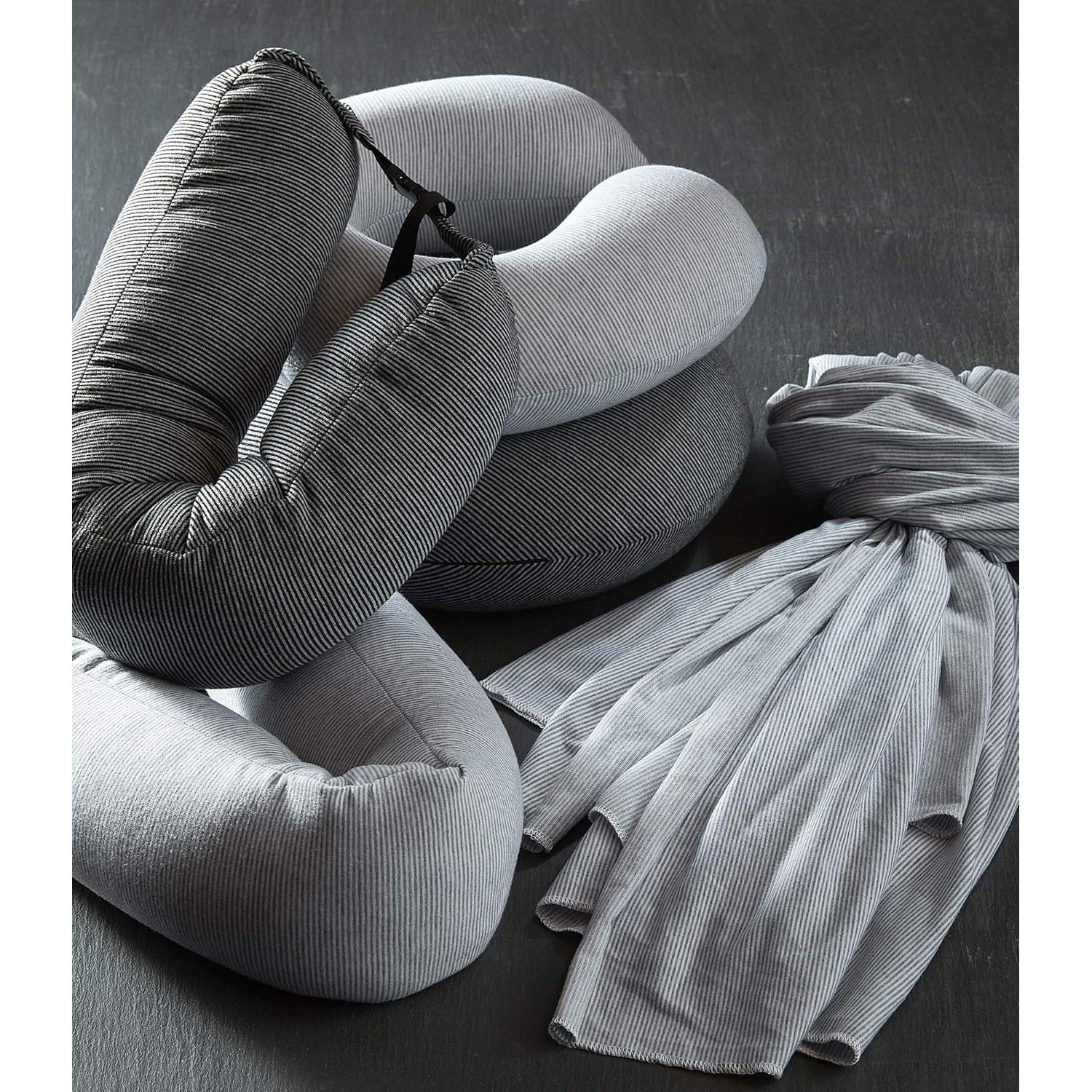 Almohada de Cuello Bucky Jersey Stripe Espuma con Memoria