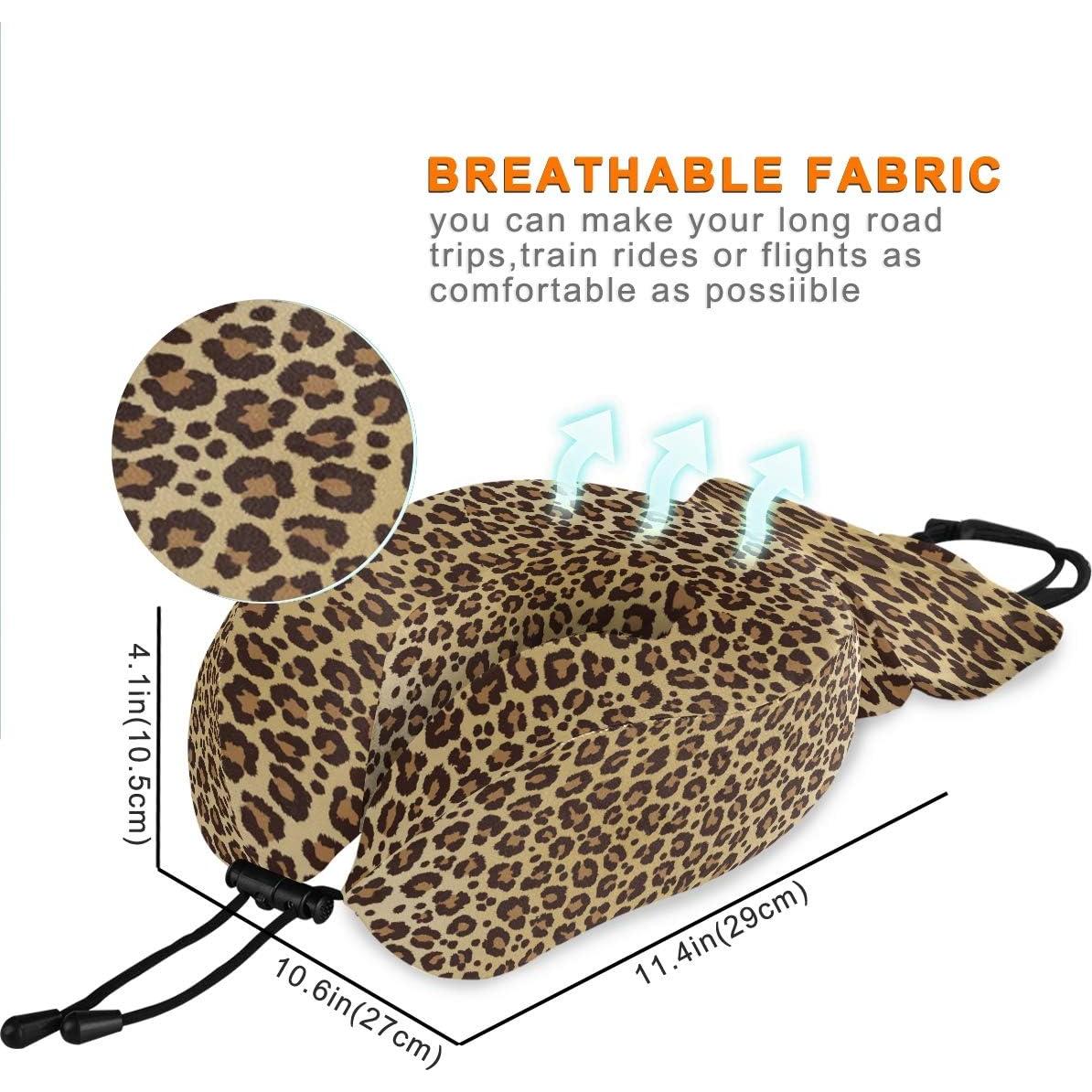 Almohada de Viaje ALAZA Espuma Memoria Leopardo Suave 1 Unidad