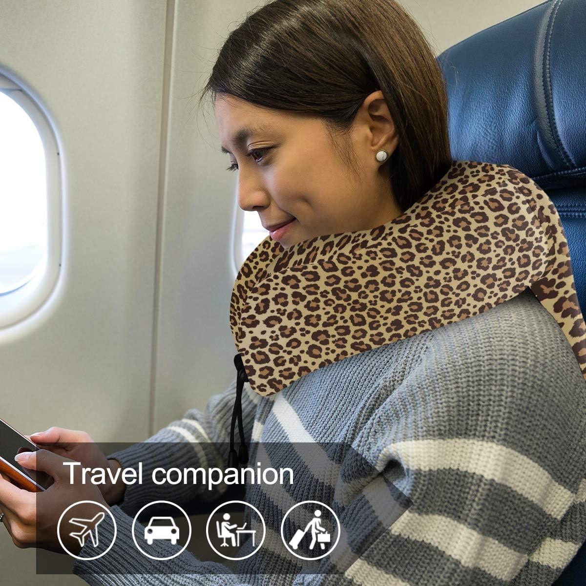 Almohada de Viaje ALAZA Espuma Memoria Leopardo Suave 1 Unidad