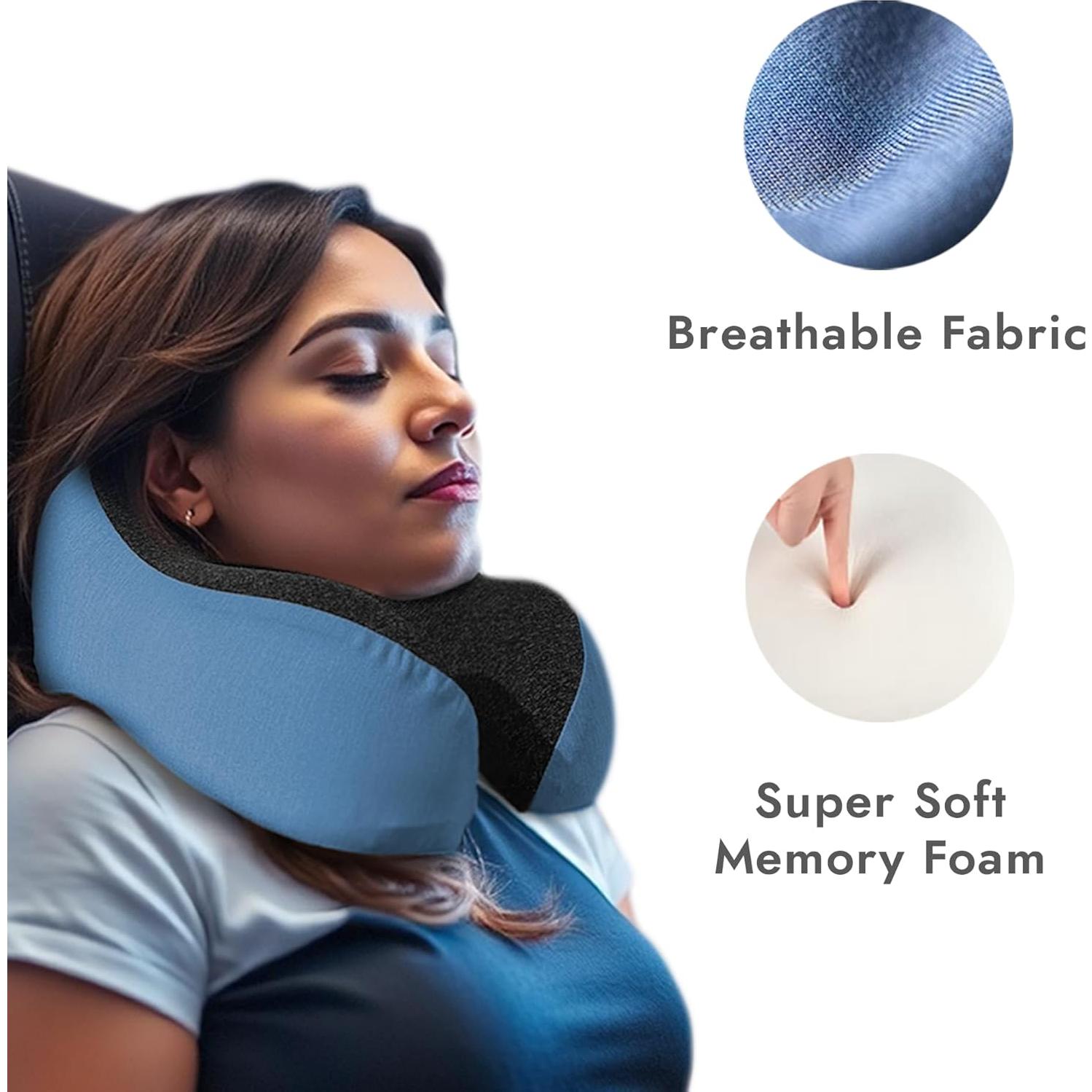 Almohada de Viaje Ergonómica ODT UK - Espuma Viscoelástica Alta