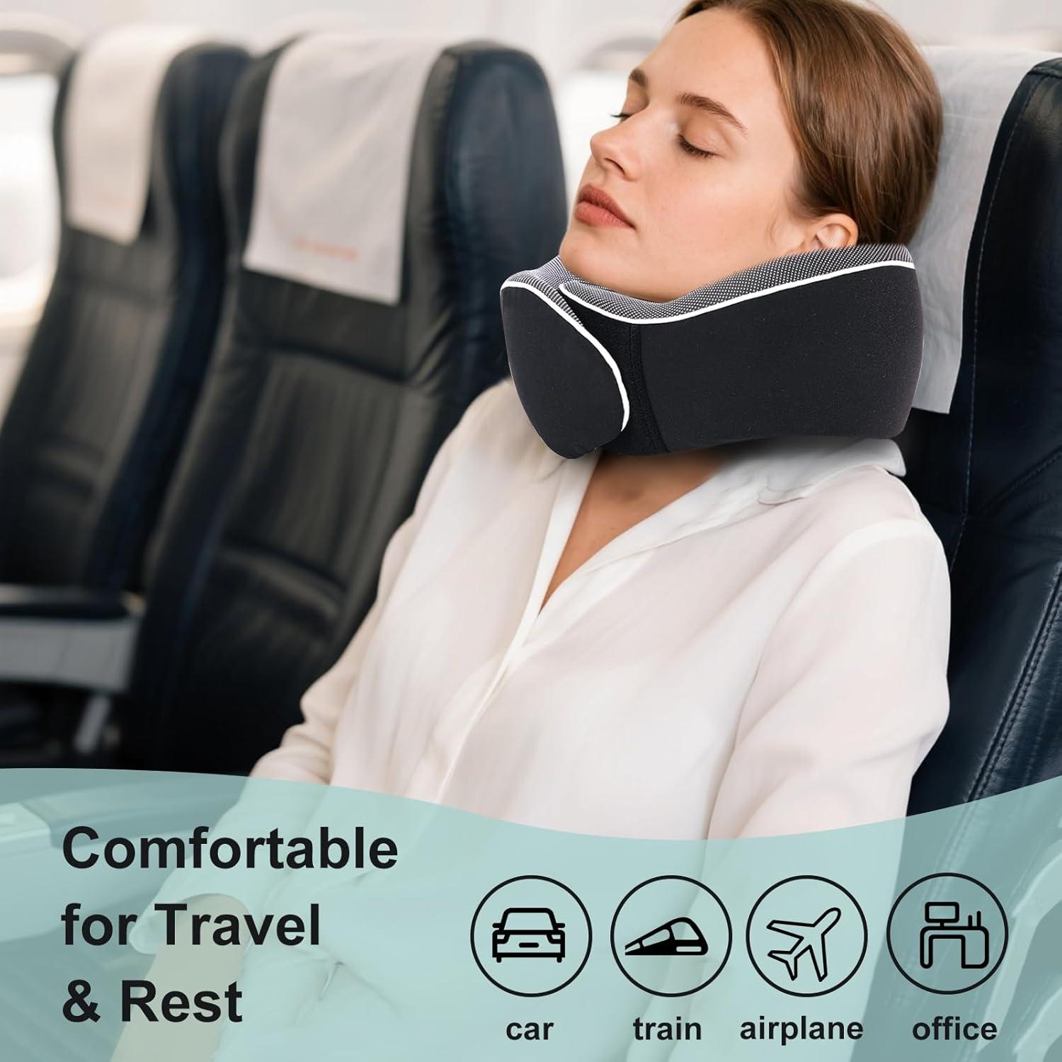 Almohada de Viaje Tri-tra YXJZ con Espuma Memoria y Accesorios