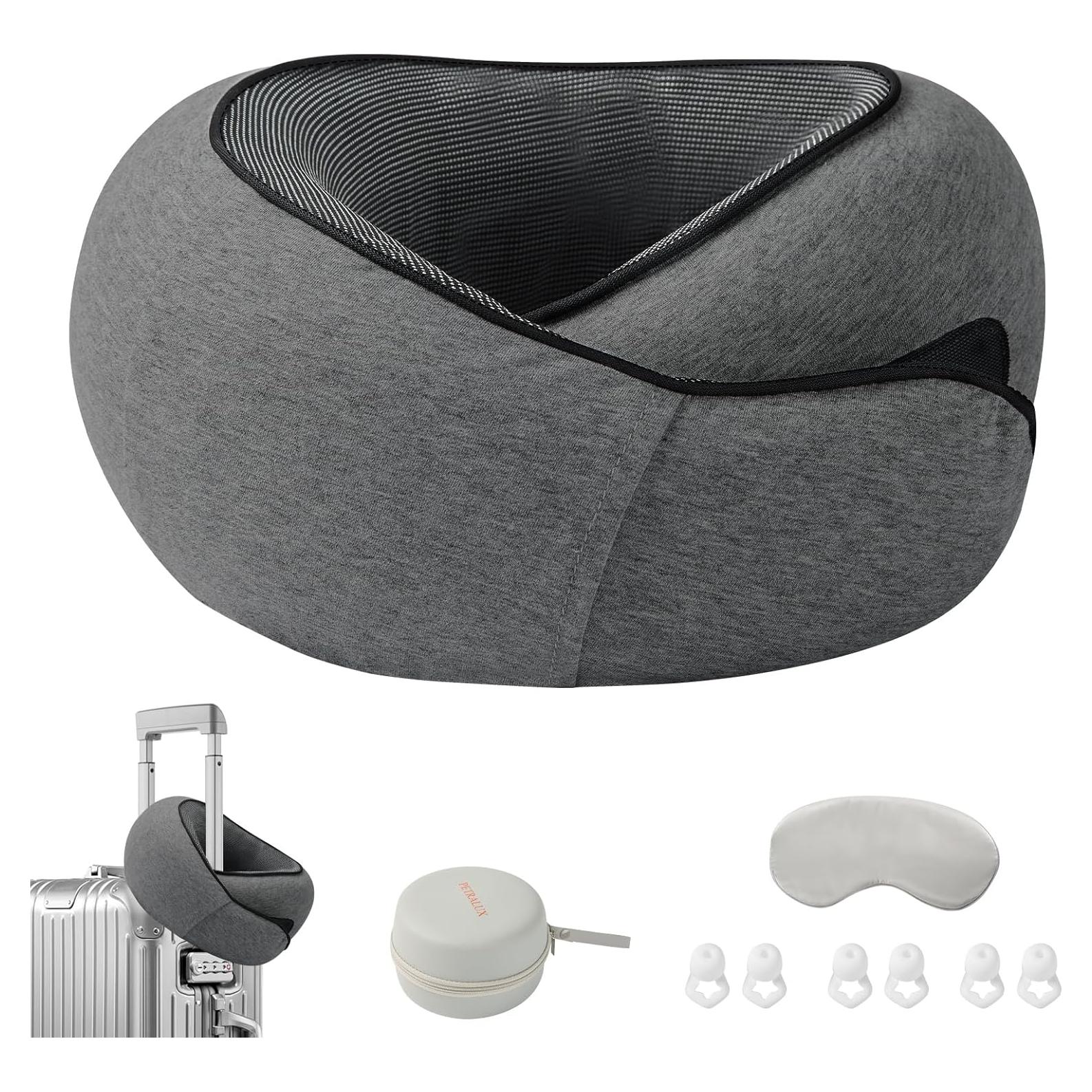 Almohada de Viaje PETRALUX con Soporte Ergonómico y Accesorios