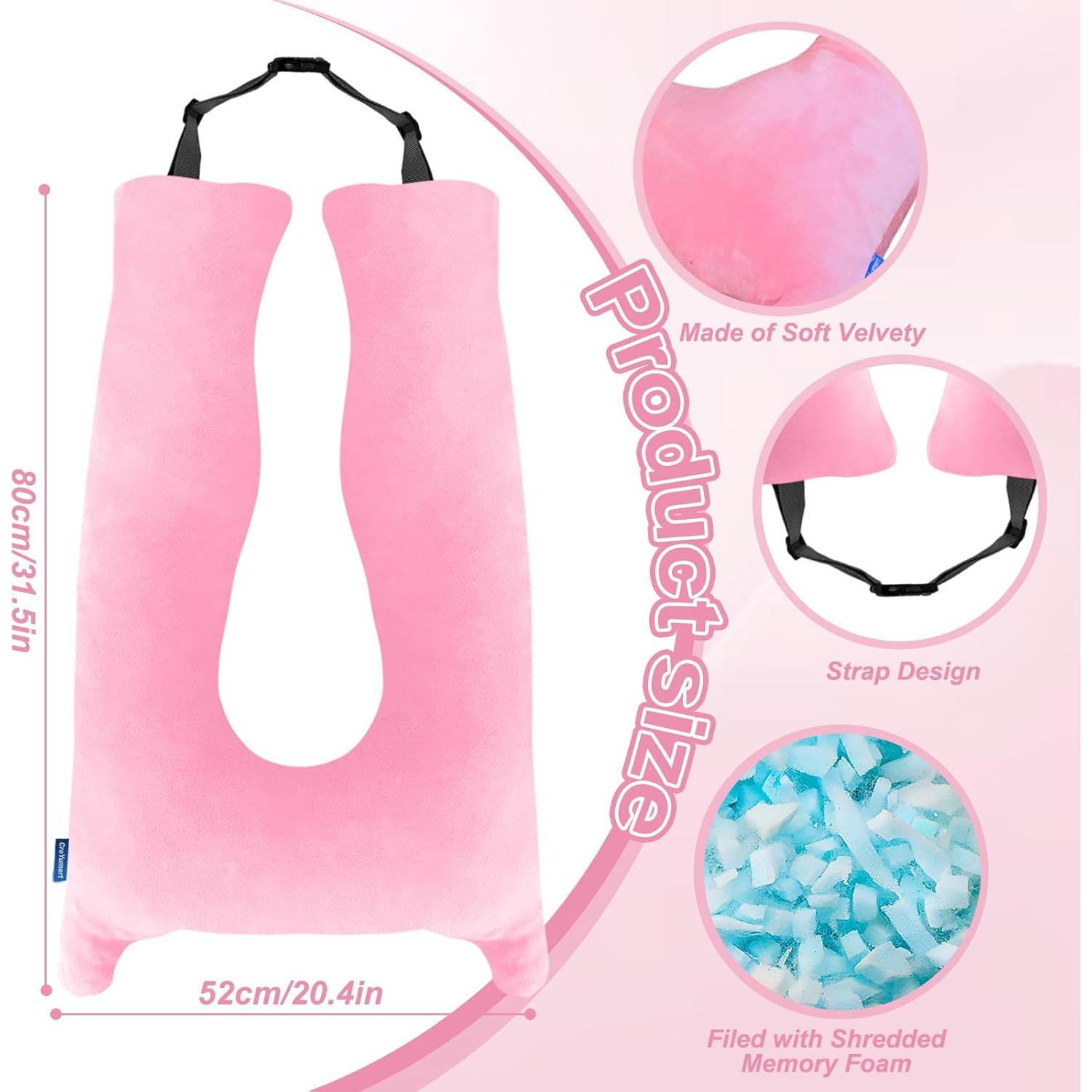 Almohada de Coche CroYumert Rosa para Niños - Espuma Viscoelástica