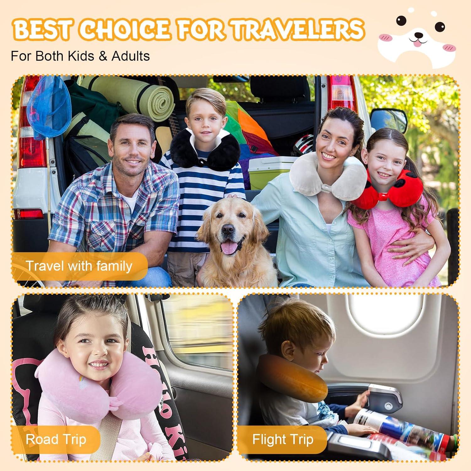 Almohada de Viaje Cirorld para Niños 9-12 Años Espuma Memoria