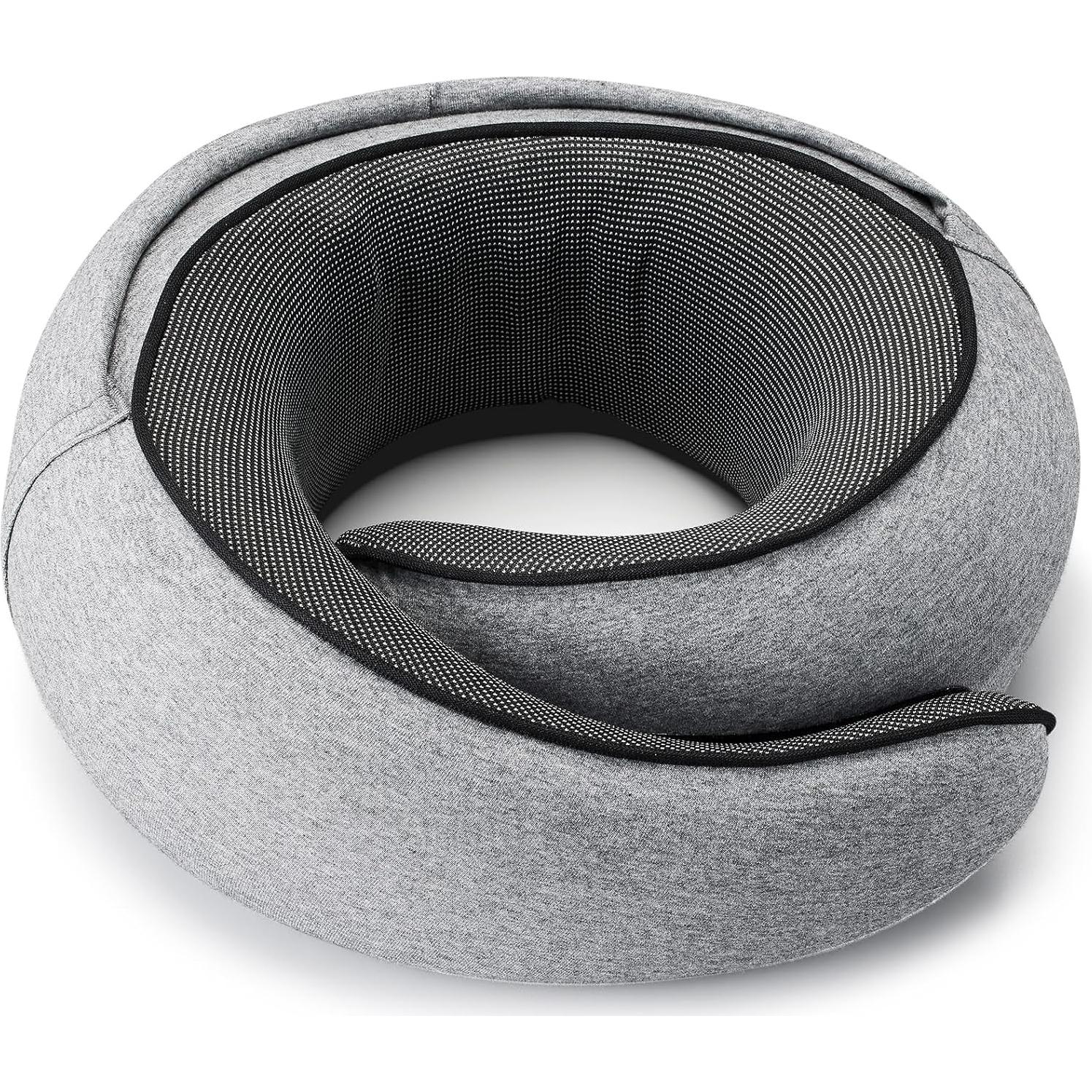 Almohada de Viaje MIAGLACE AirTraveler Hood con Capucha Gris Claro