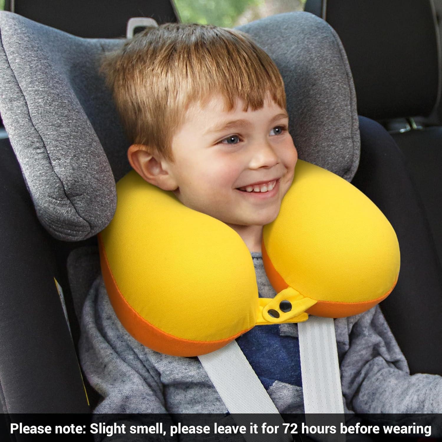 Almohada de Viaje para Niños COOLBEBE - Soporte Ergonómico Naranja