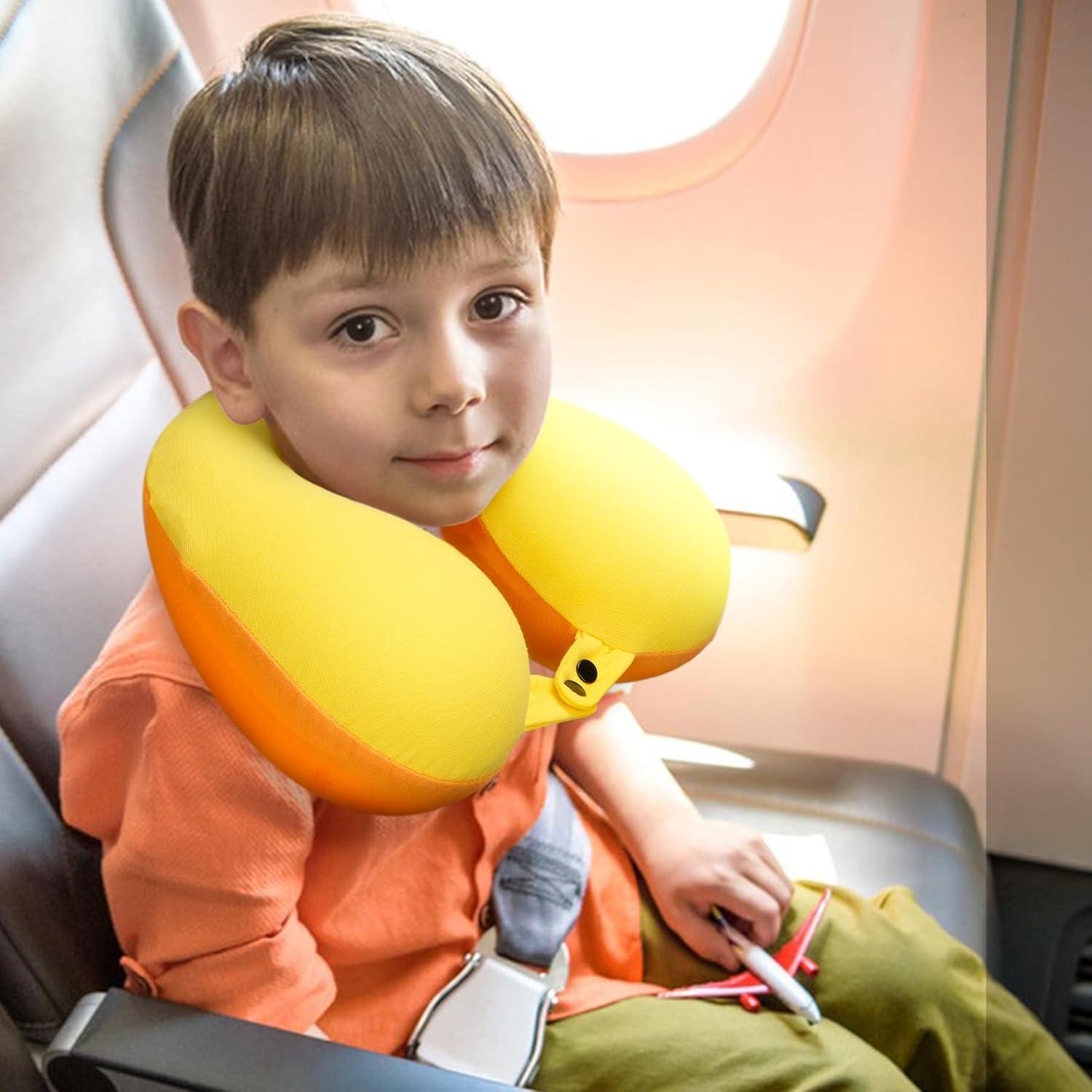 Almohada de Viaje para Niños COOLBEBE - Soporte Ergonómico Naranja