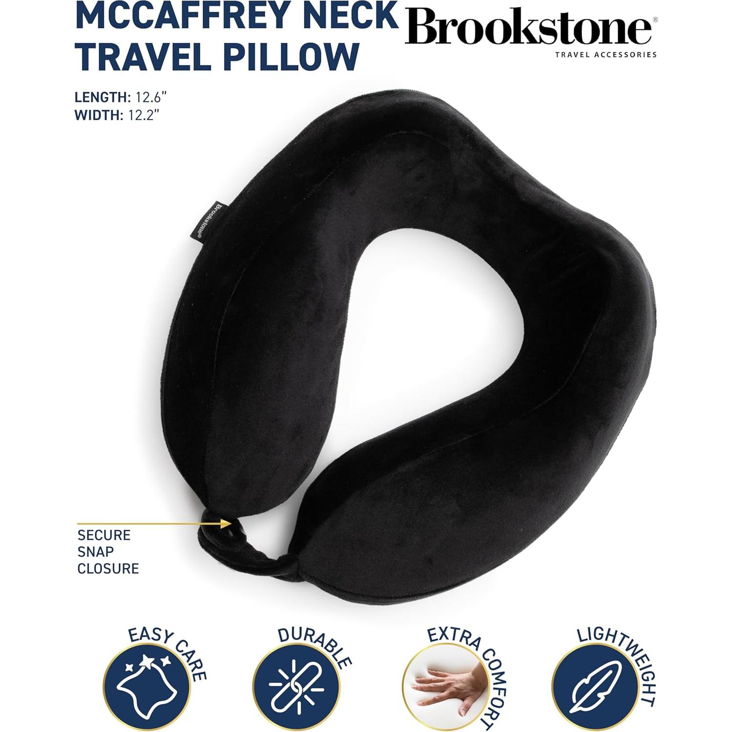 Almohada de Viaje Brookstone CMC MMRY - Espuma Viscoelástica Negra