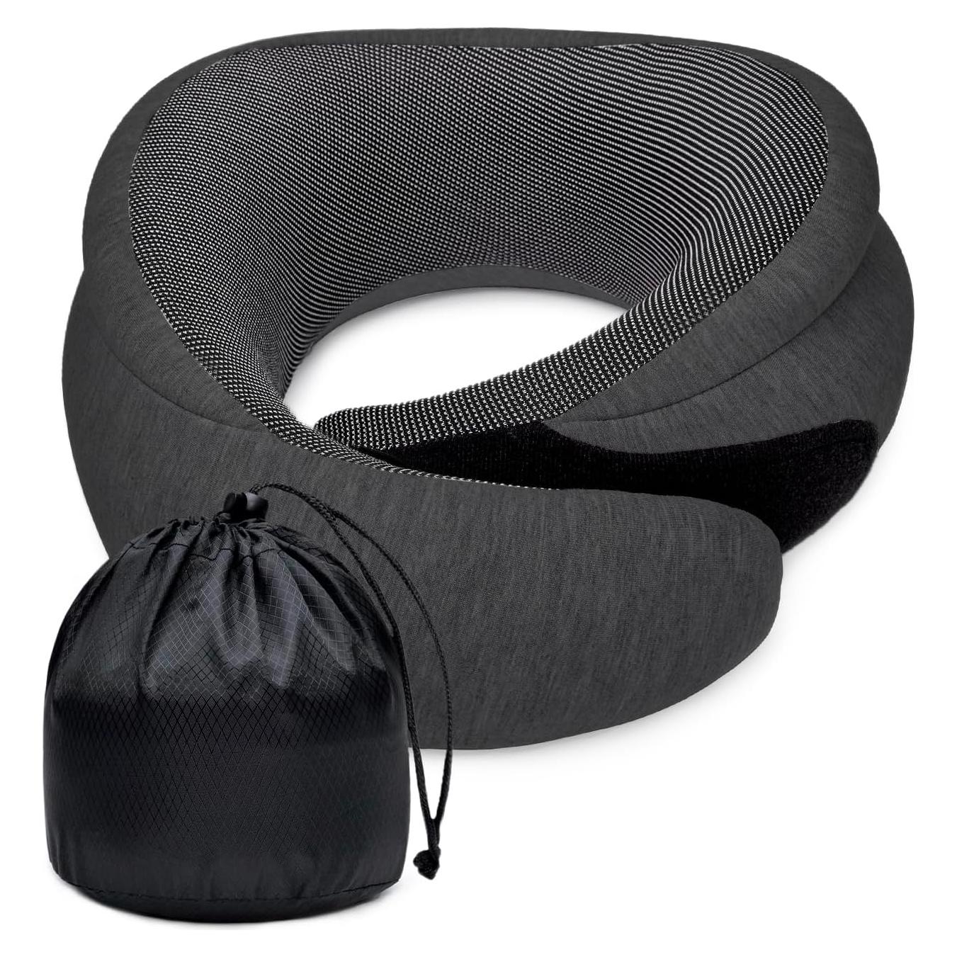 Almohada de viaje Korigo KR001 Gris Oscuro Espuma Viscoelástica