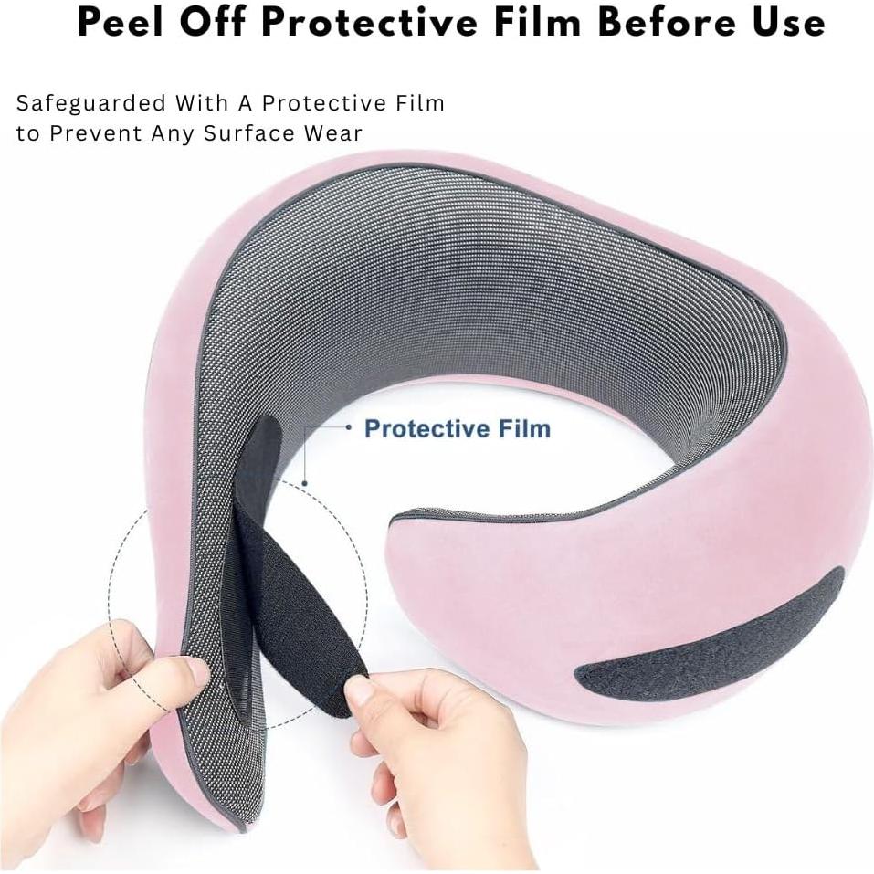 Almohada de Viaje TornadoZ Rosa Espuma de Memoria 360°