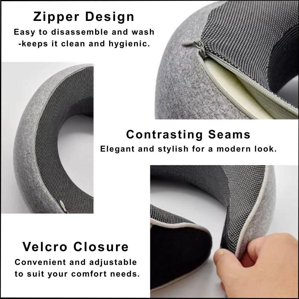 Almohada de Viaje TornadoZ Rosa Espuma de Memoria 360°