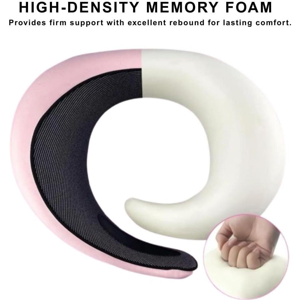 Almohada de Viaje TornadoZ Rosa Espuma de Memoria 360°