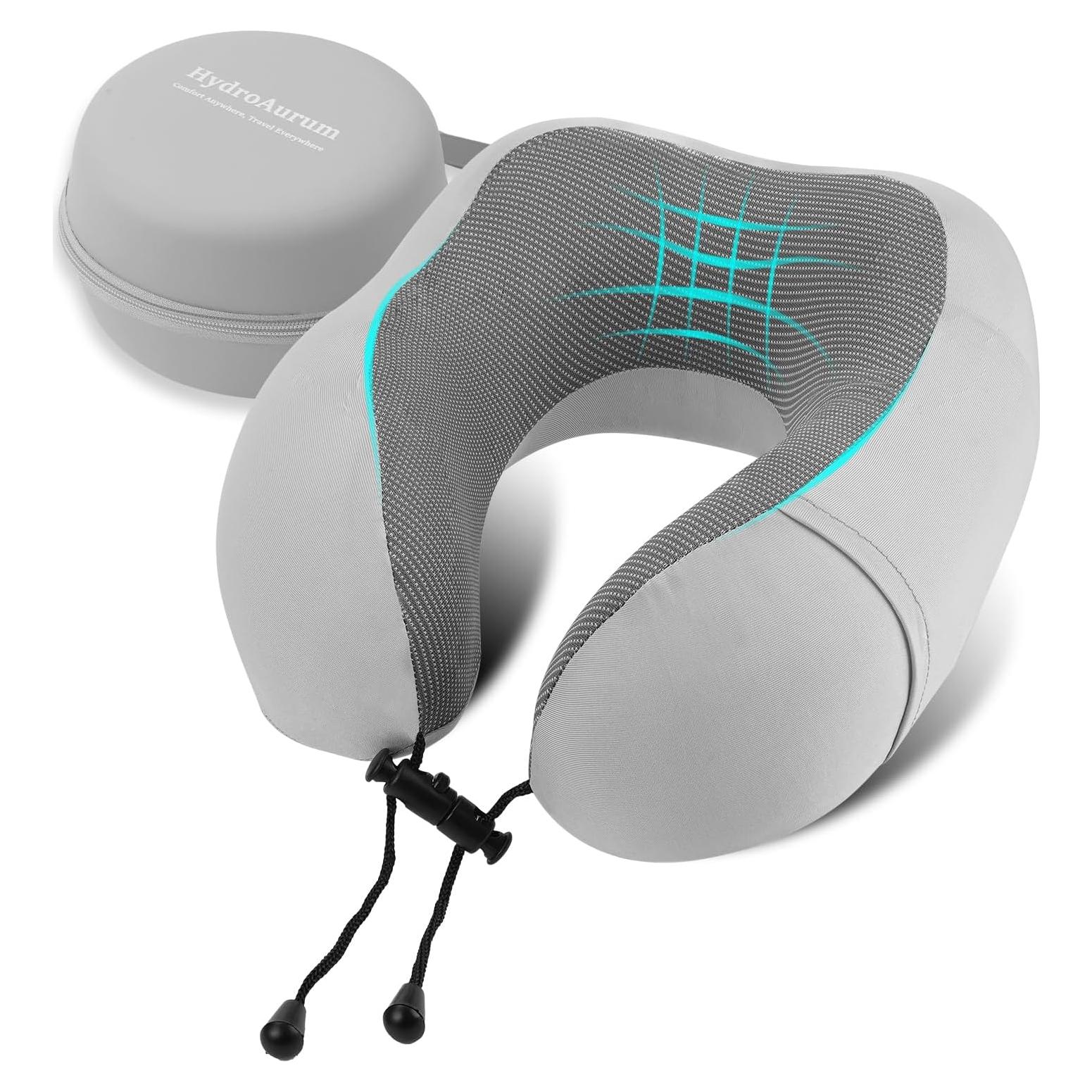 Almohada de Viaje HydroAurum Espuma de Memoria Ergonómica 370g